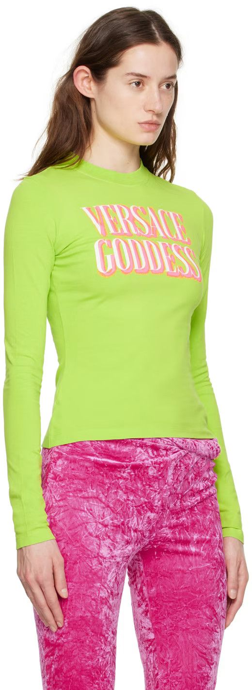 Versace o1y0226 Crewneck T-Shirt in Green Size XS / US 0-2 / IT 36-38 - 2 Thumbnail