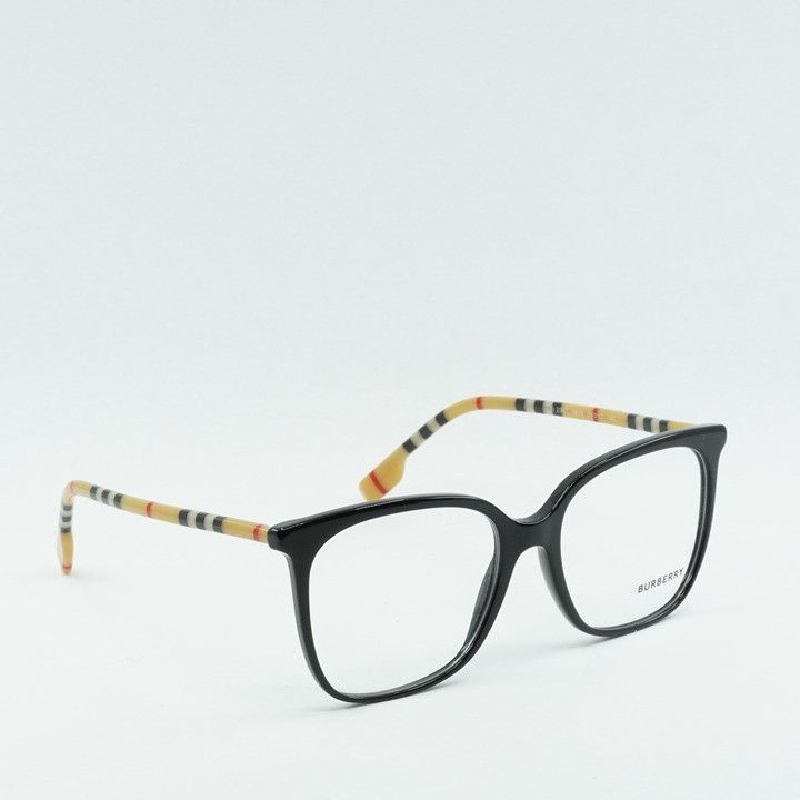 Burberry Burberry BE2367 3853 Eyeglasses Black/Check Brown 54mm Size ONE SIZE - 1 Thumbnail