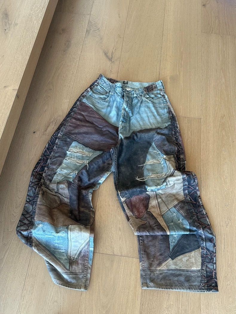 Acne Studios acne studios Vintage mud dyed patchwork jeans 2502-Nextarro Size US 28 / EU 44 - 2 Thumbnail