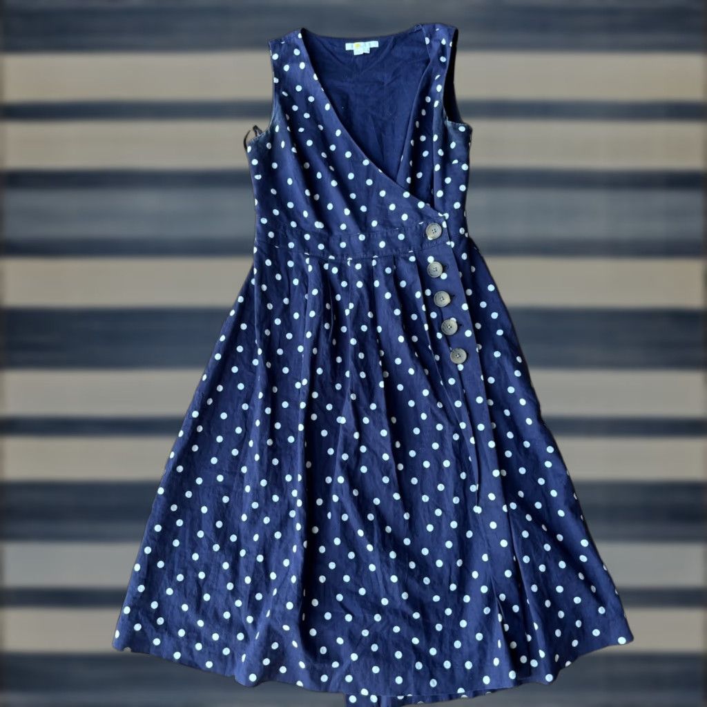 Boden Boden Arwen Wrap Polka Dot Dress Women’s 8R Preppy Dress Size M / US 6-8 / IT 42-44 - 1 Thumbnail