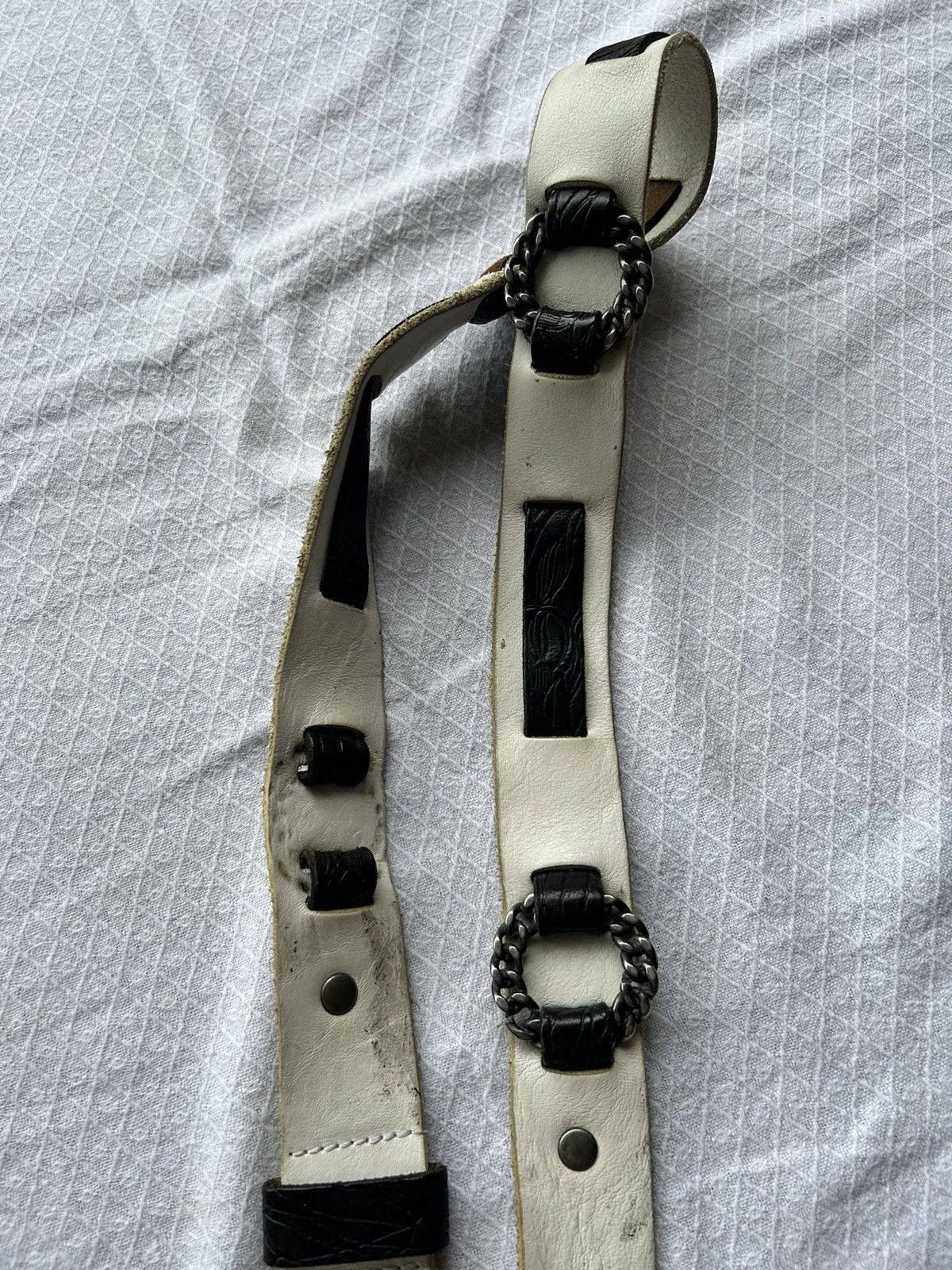 Diesel 💸BINDINGOFFER💸Diesel Y2k Leather Punk Belt Italy Size ONE SIZE - 4 Thumbnail