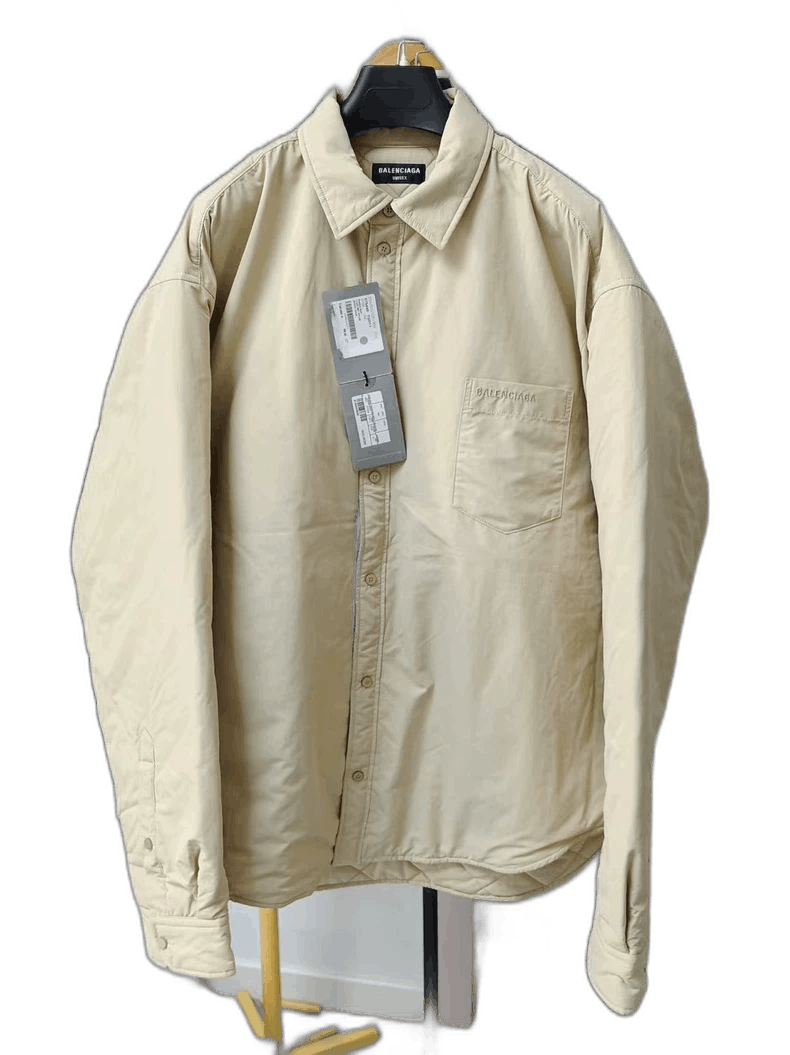 Balenciaga Balenciaga Embroidered Logo Padded Shirt Jacket Size US L / EU 52-54 / 3 - 1 Thumbnail