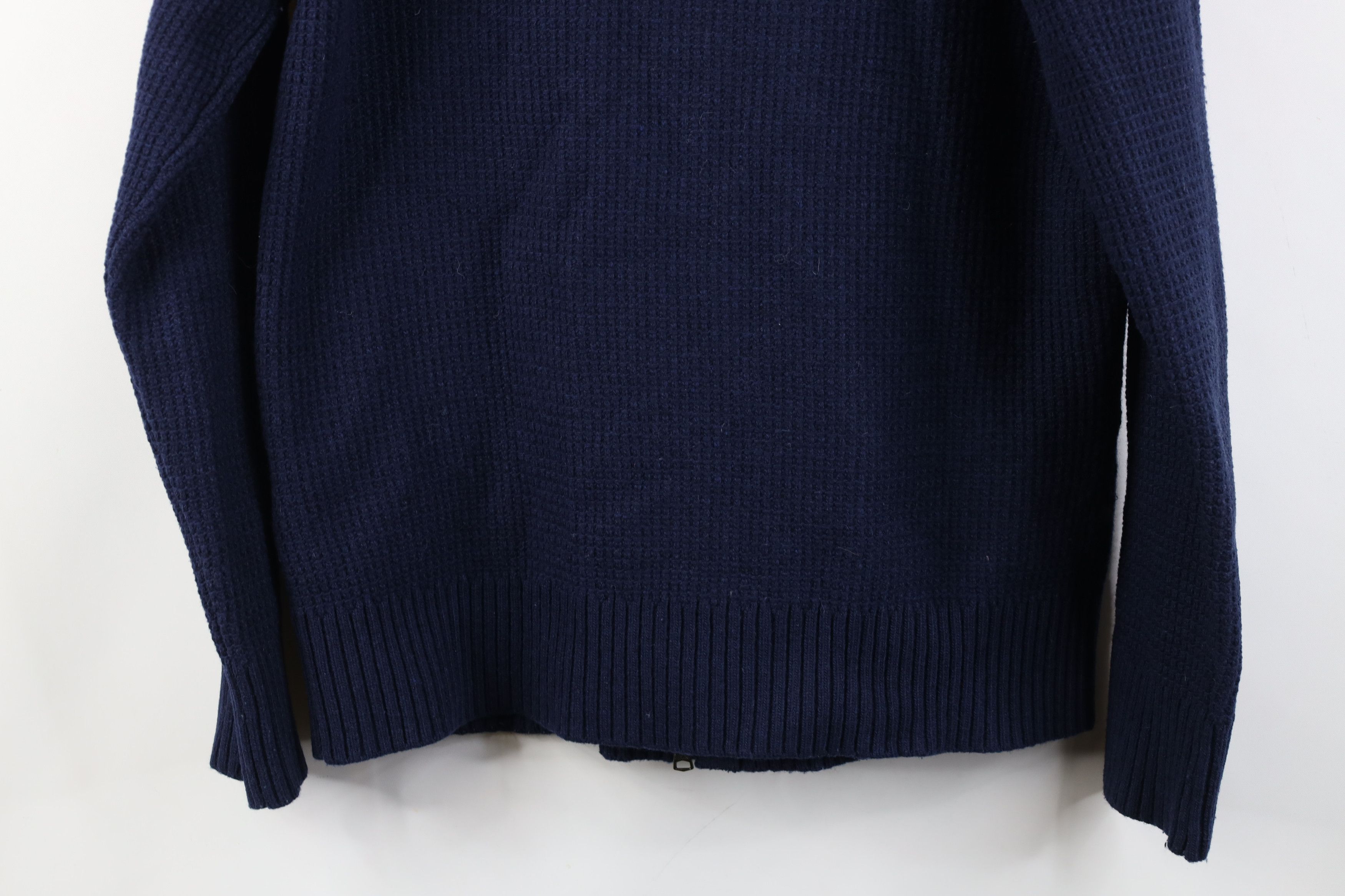 Banana Republic Banana Republic Italian Merino Wool Thermal Knit Jacket Blue Size US M / EU 48-50 / 2 - 14 Thumbnail