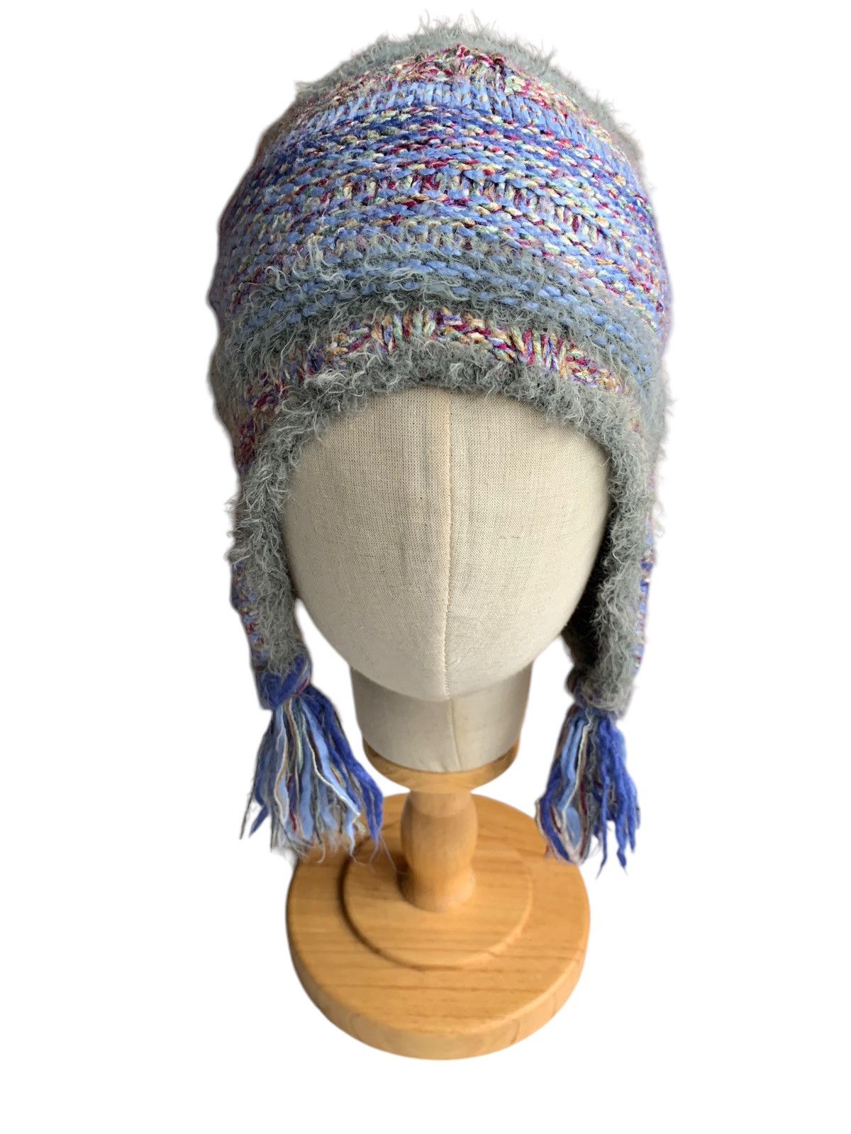 Japanese Brand × Kapital × Vintage Knitted Crochet Columbia Winter Sessions Earflap Rare Hats Size ONE SIZE - 6 Thumbnail