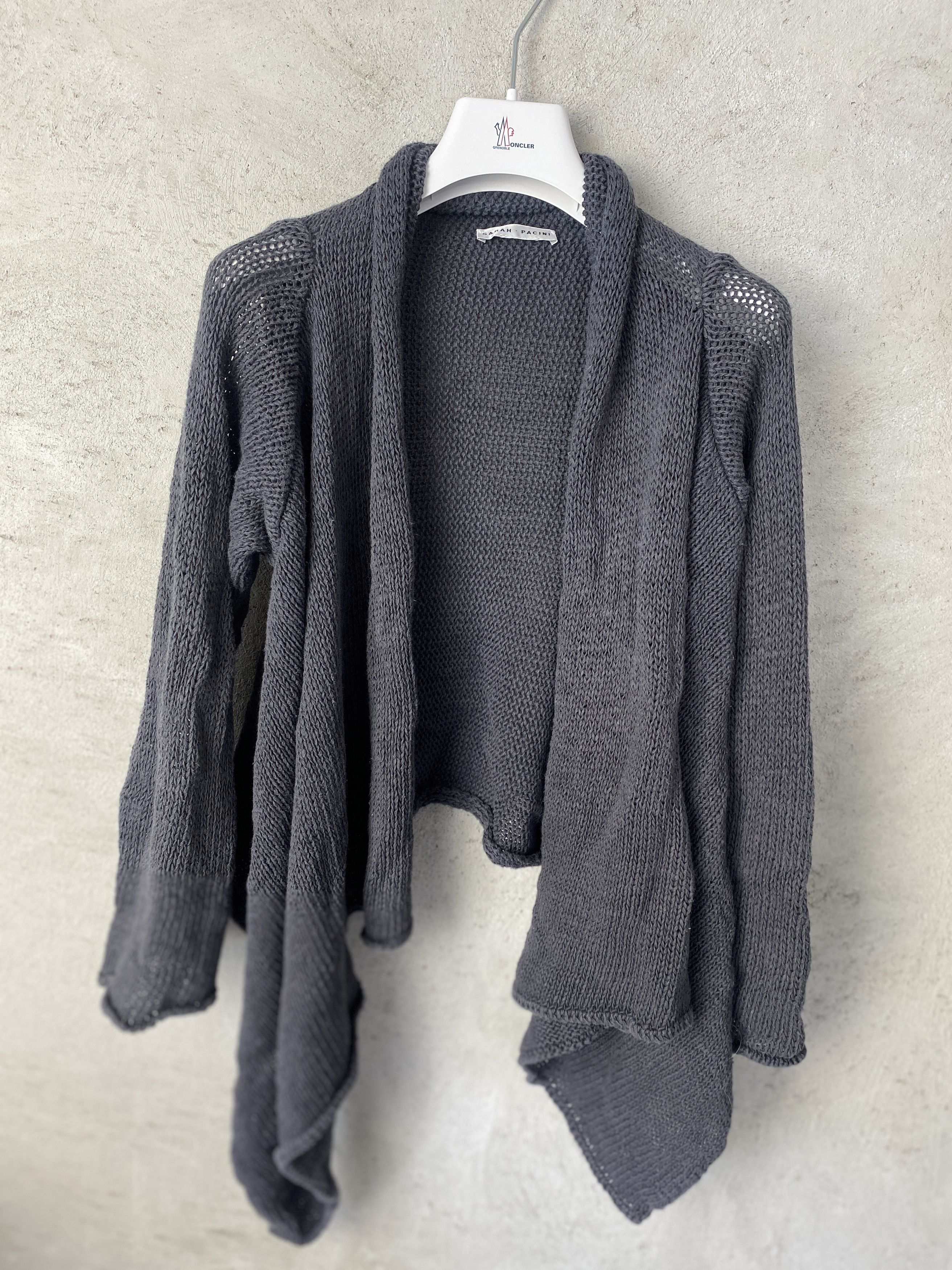 Sarah Pacini Sarah Pacini gray knitted sweater cardigan Size S / US 4 / IT 40 - 1 Thumbnail