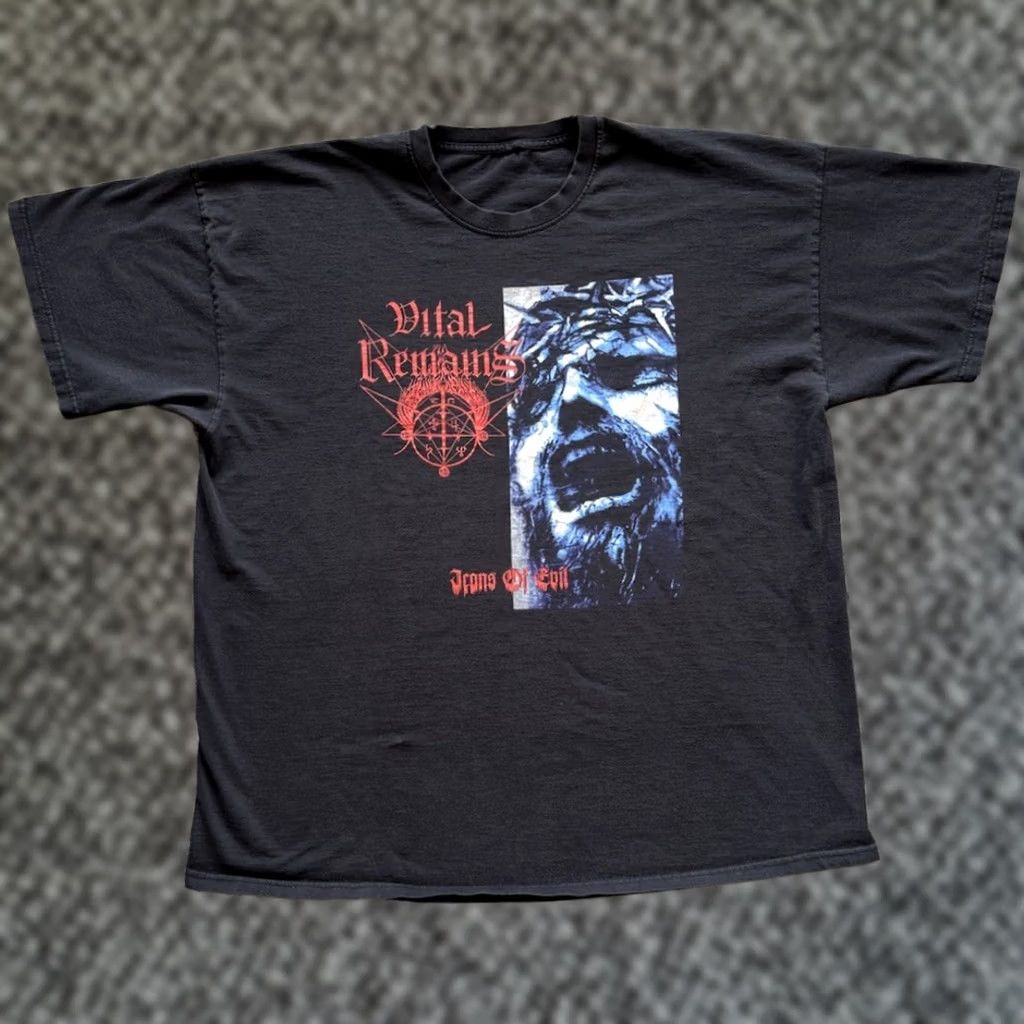 Vintage VINTAGE Deicide Icons Of Evil Europe Tour T Shirt XL Black 2007 2000s Cotton Graphic Print Men Band Metal Short Sleeve Crew Neck Double-Sided Size US XL / EU 56 / 4 - 1 Thumbnail