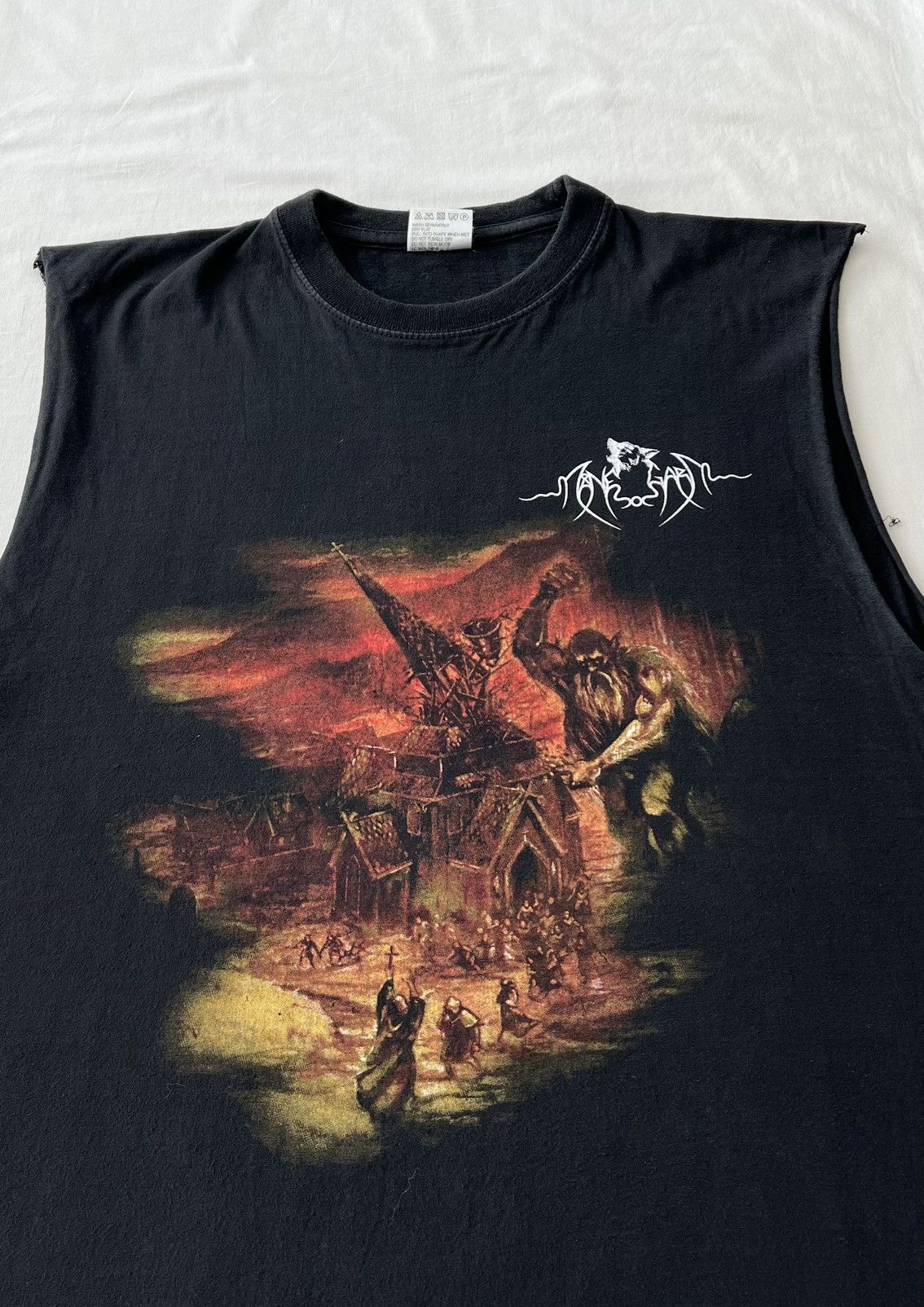Band Tees Vintage 2005 Manegarm Vredens Tid Black Tank Top T-shirt Size US L / EU 52-54 / 3 - 5 Thumbnail