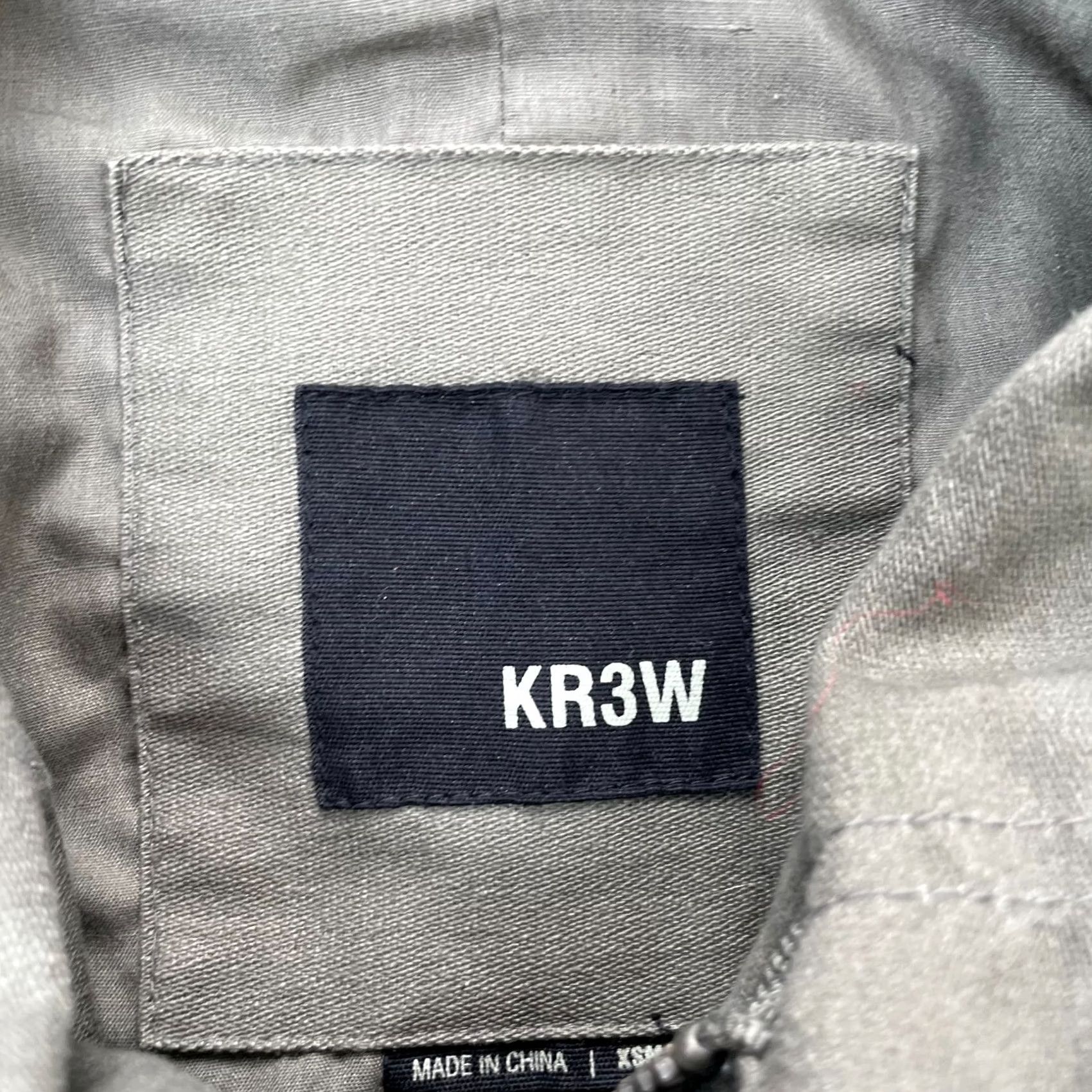 Vintage KR3W Jacket Mens XS Green Denim Military Coat Full Zip Short Coat Cotton Army Jacket Mens XS Green Denim Military Coat Full Zip Size US XS / EU 42 / 0 - 4 Thumbnail