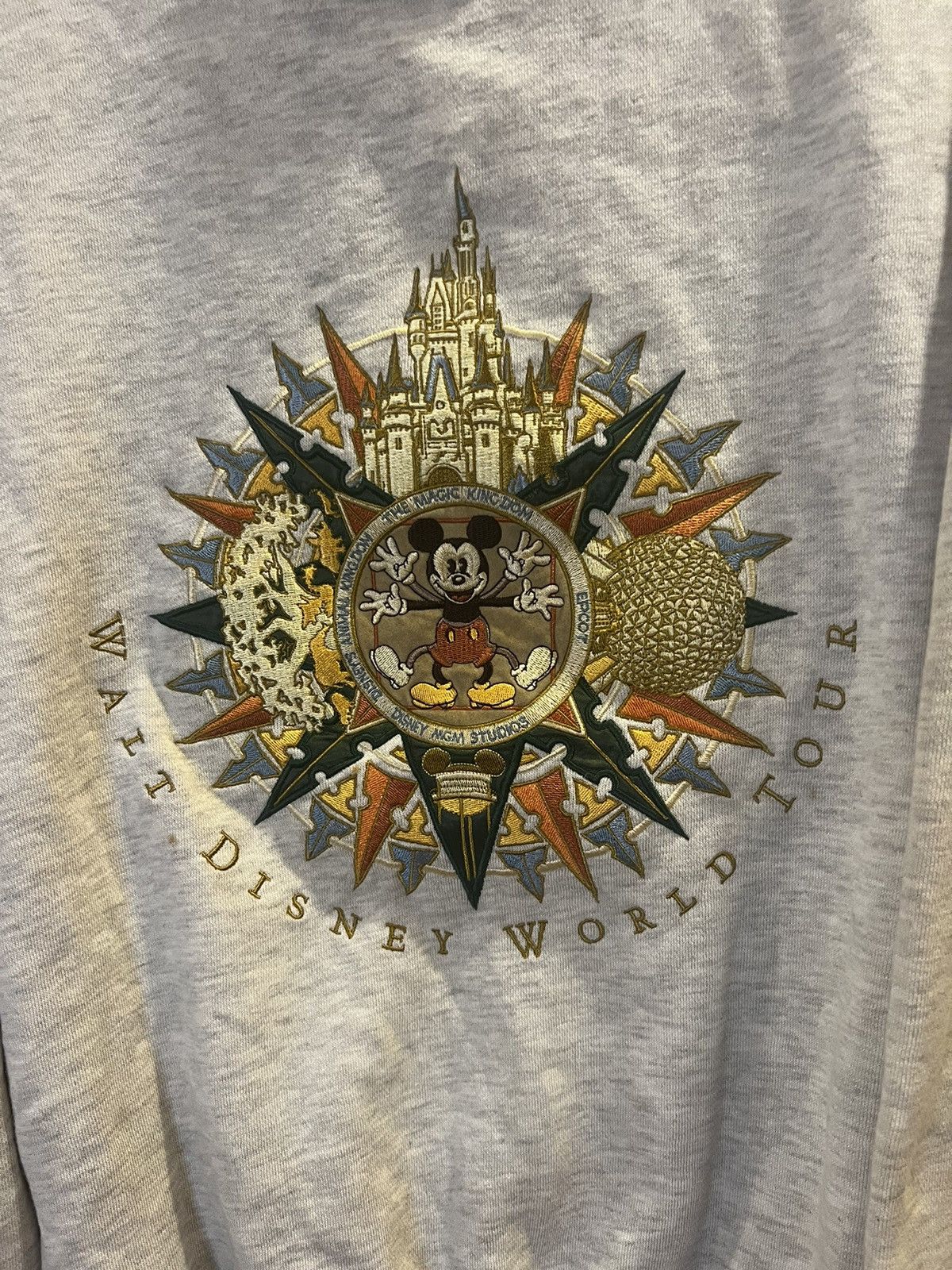 Disney × Vintage VTG 90’s Disney Mickey World Tour Embroidered Crewneck Size US S / EU 44-46 / 1 - 2 Thumbnail