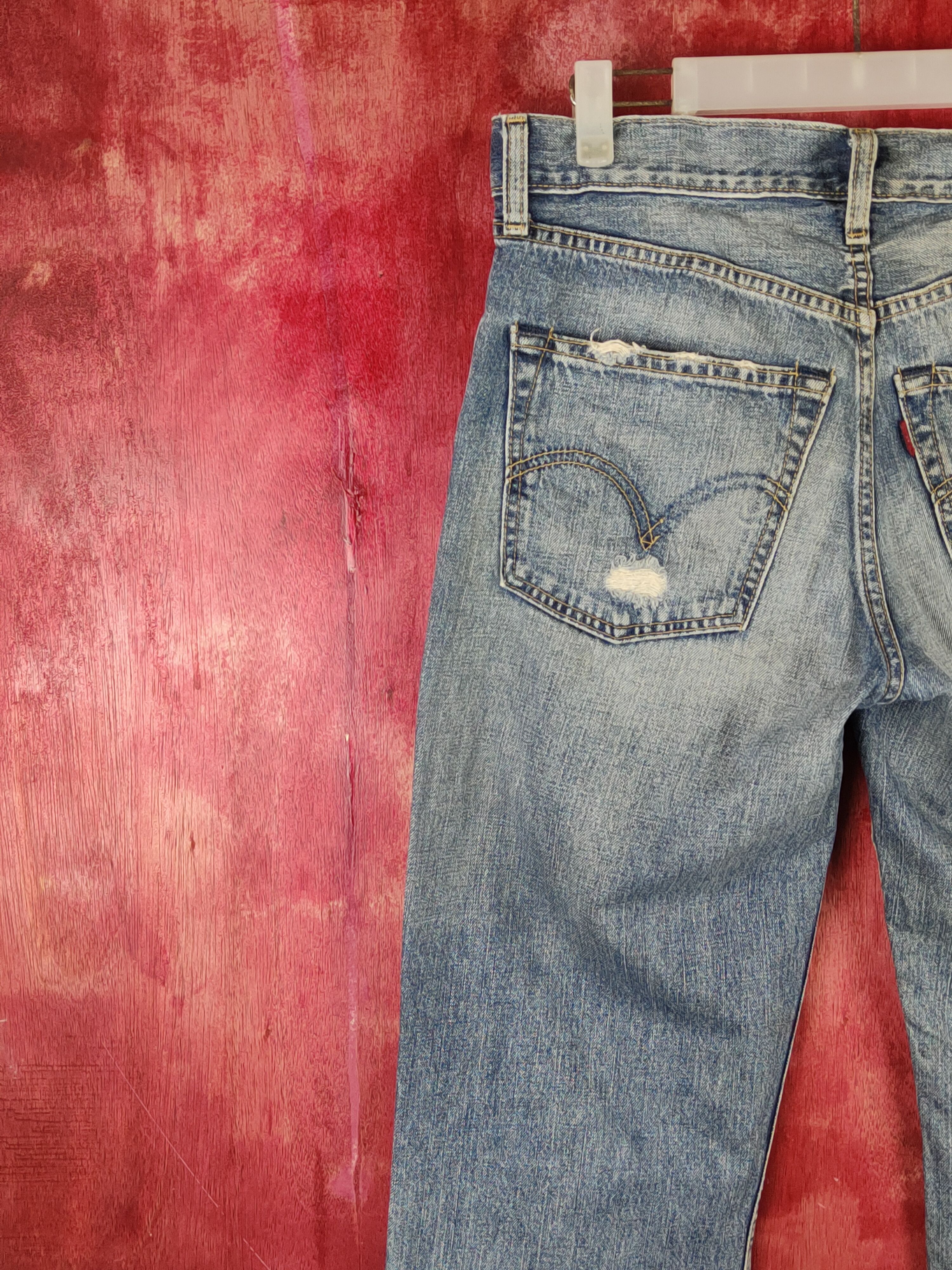 Levi's 502 Levi's Blue Distressed Ripped Jeans #S1639 Size US 31 - 10 Thumbnail