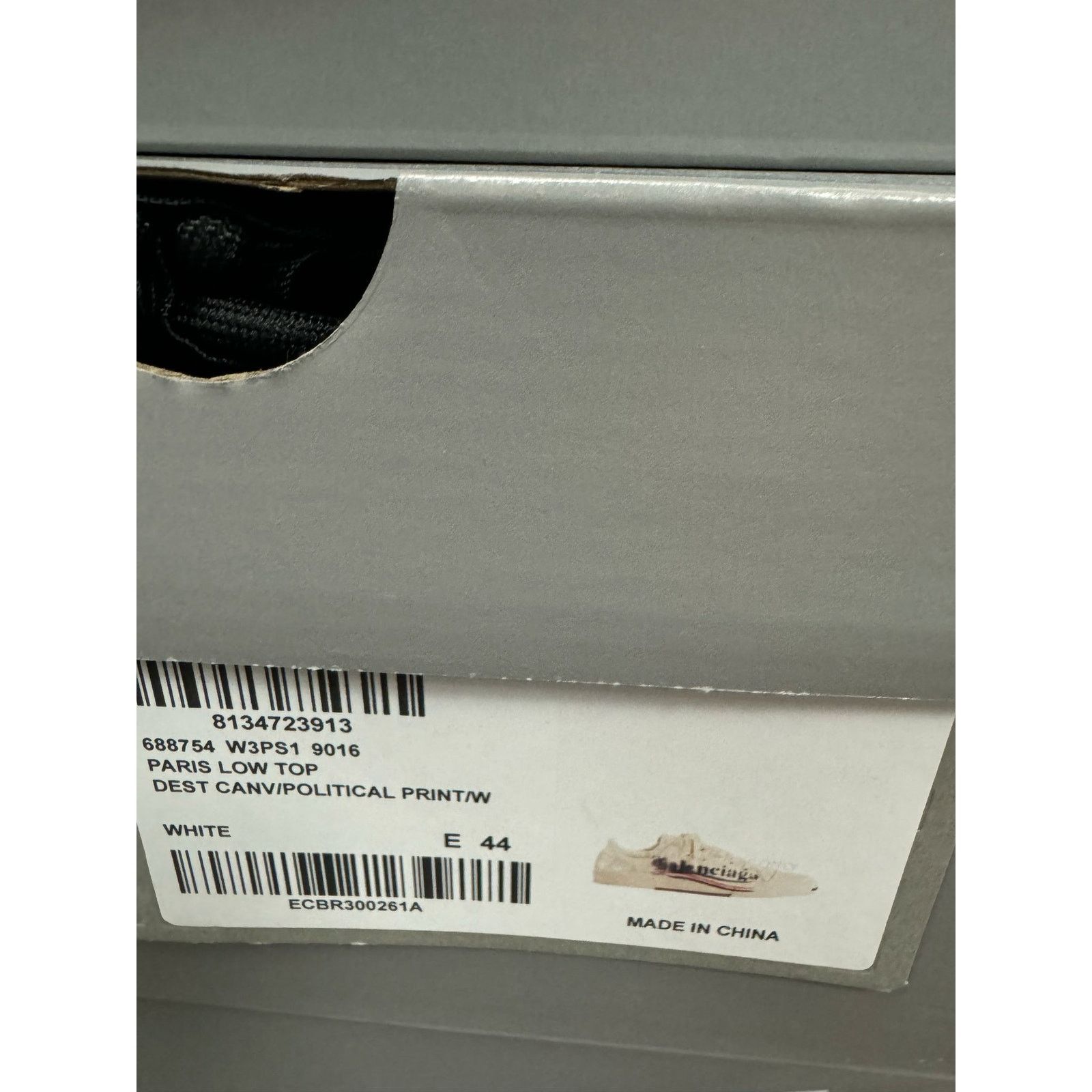 Balenciaga o1rshd1 Q:2 / Paris Low-Top Sneakers in White Size US 11 / EU 44 - 24 Thumbnail