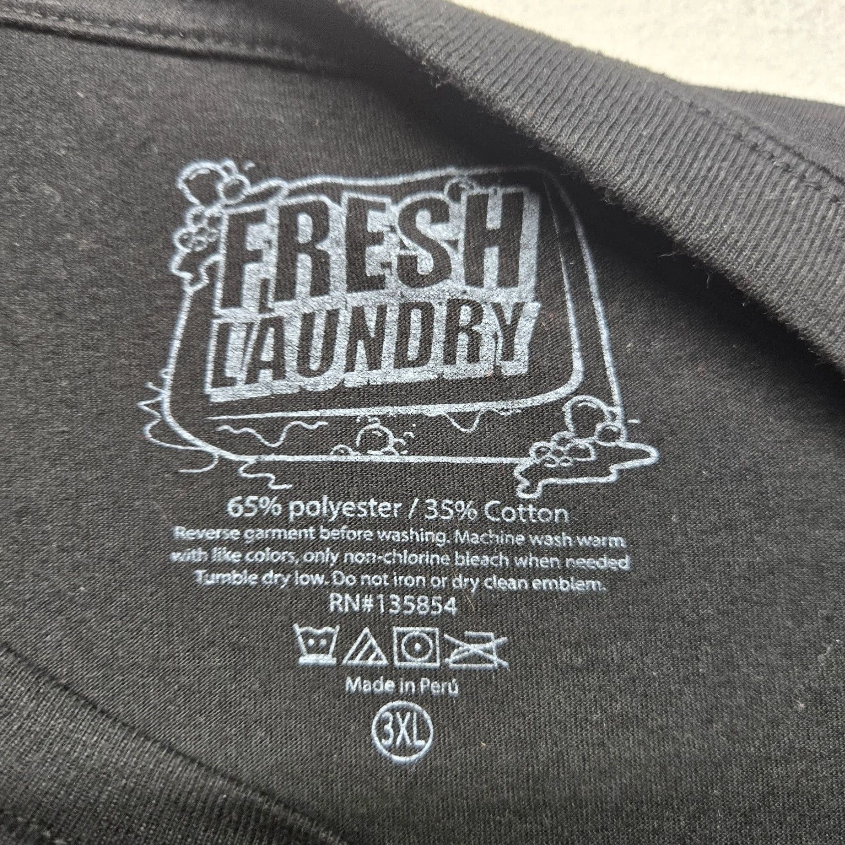 Vintage FRESH LAUNDRY Shirt Men 3XL Black ALIEN TOKYO Crew Neck Short Sleeve 100% Polyester Cotton T-Shirt Size US XXL / EU 58 / 5 - 3 Thumbnail