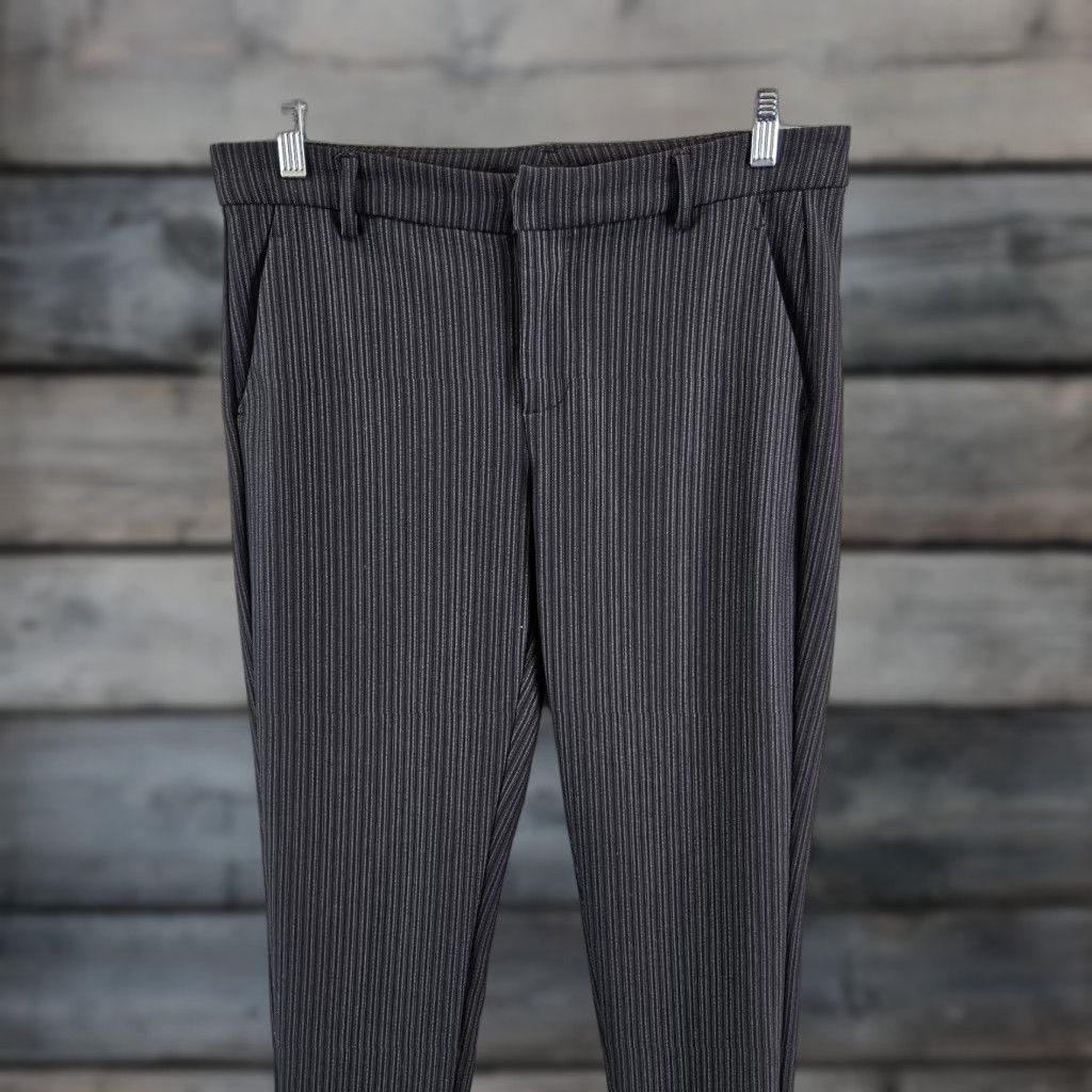 Vintage Liverpool Womens Skinny Pants Sz 8 Black White Stripe Mid Rise Rayon Blend Dress Pants Pants Womens Striped 8 Black Mens? Size 30" / US 8 / IT 44 - 1 Thumbnail
