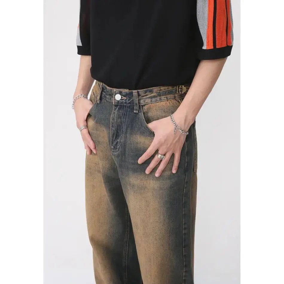 Japanese Brand Retro straight leg high street fringed jeans Size US 32 / EU 48 - 3 Thumbnail