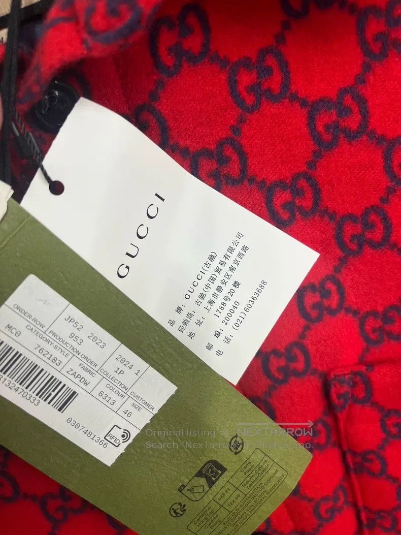 Gucci Gucci Red old flower GG full-print shirt-style cotton jack Size US S / EU 44-46 / 1 - 3 Thumbnail