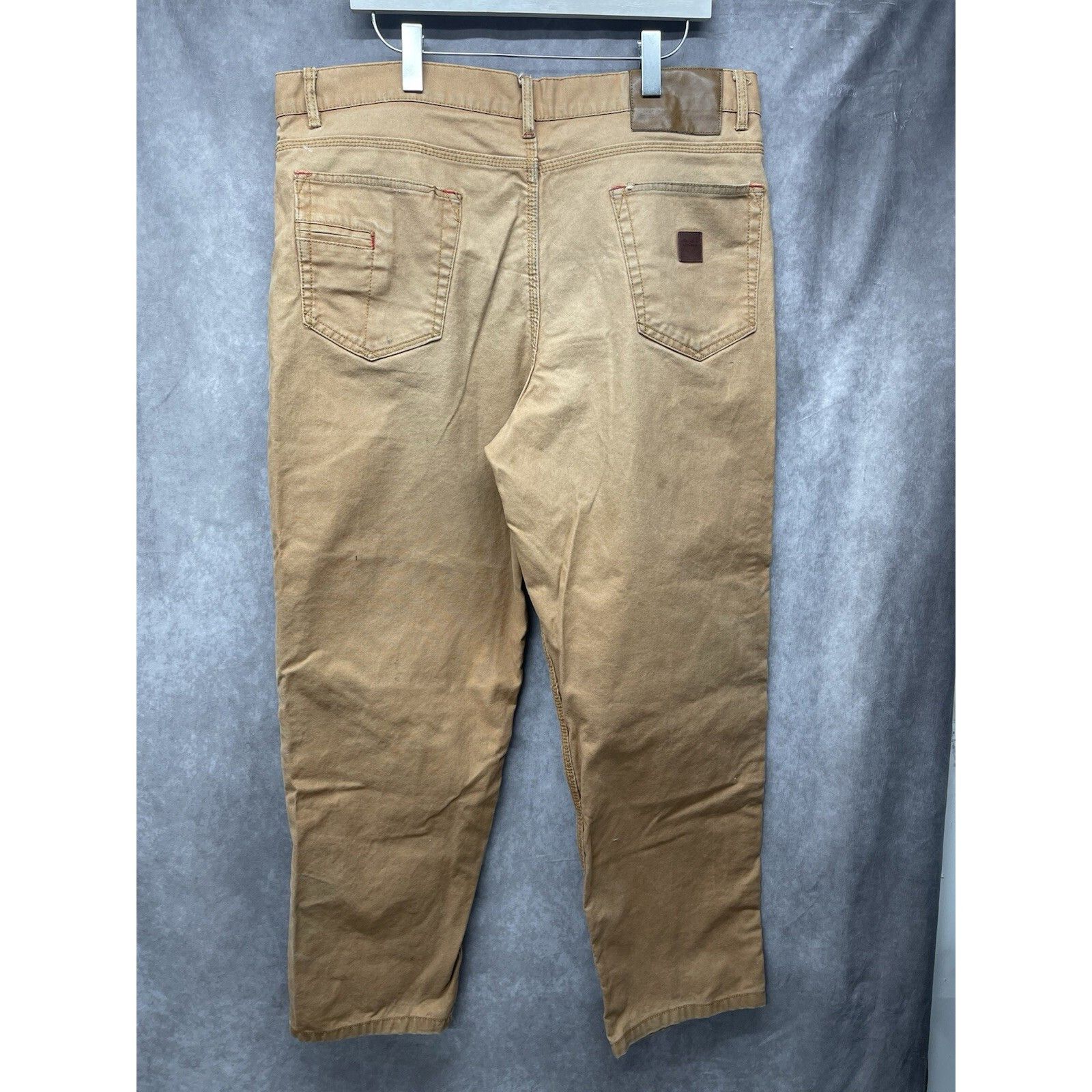 Eddie Bauer VTG 90 Y2K EDDIE BAUER WORKWEAR CANVAS CARPENTER PANTS BROWN Size US 40 / EU 56 - 2 Thumbnail