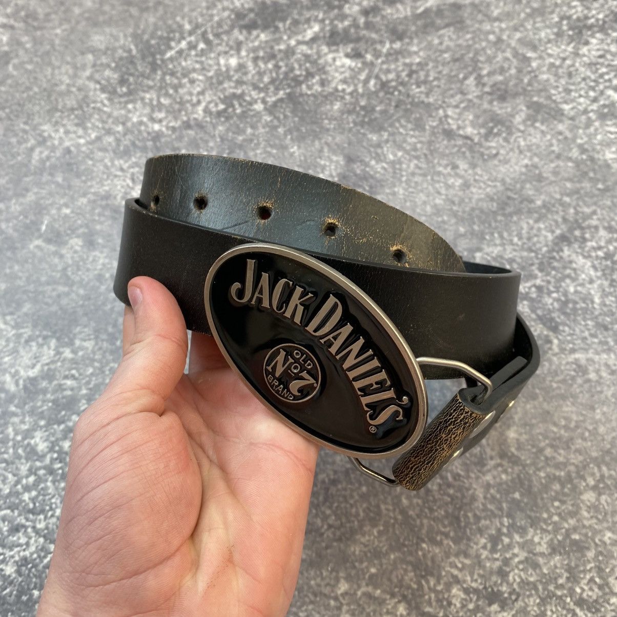 Vintage Vintage Jack Daniel’s Big Logo Leather Streetwear belt Size ONE SIZE - 2 Thumbnail