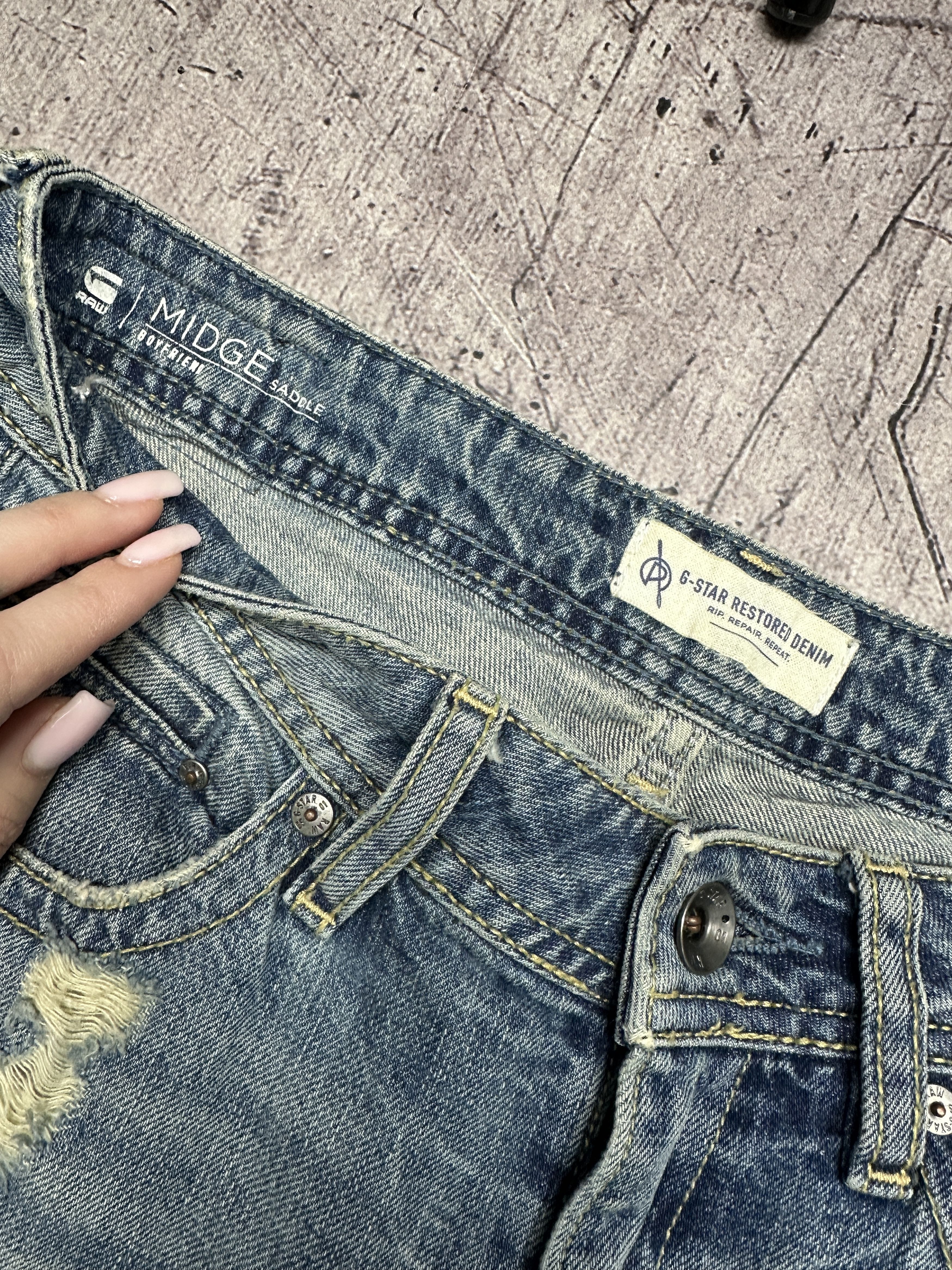 G-Star G Star Raw Womens Midge Saddle Boyfriend Denim Pants Jeans Size 27" / US 4 / IT 40 - 4 Thumbnail