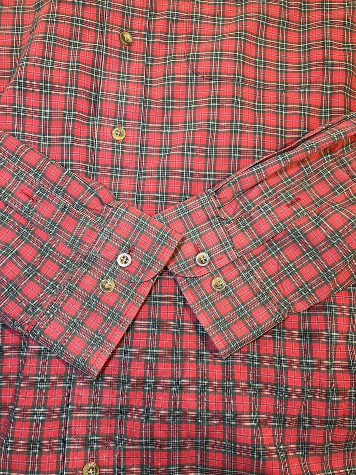 L.L. Bean LL Bean Plaid Button Up Red Black Size US XL / EU 56 / 4 - 3 Thumbnail