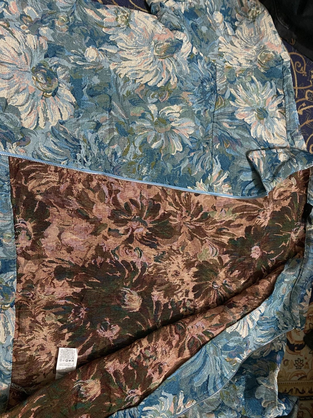 Vintage Sumwon Floral Tapestry Jacket Blue Vintage Aesthetic Zip-Up Size US L / EU 52-54 / 3 - 17 Thumbnail