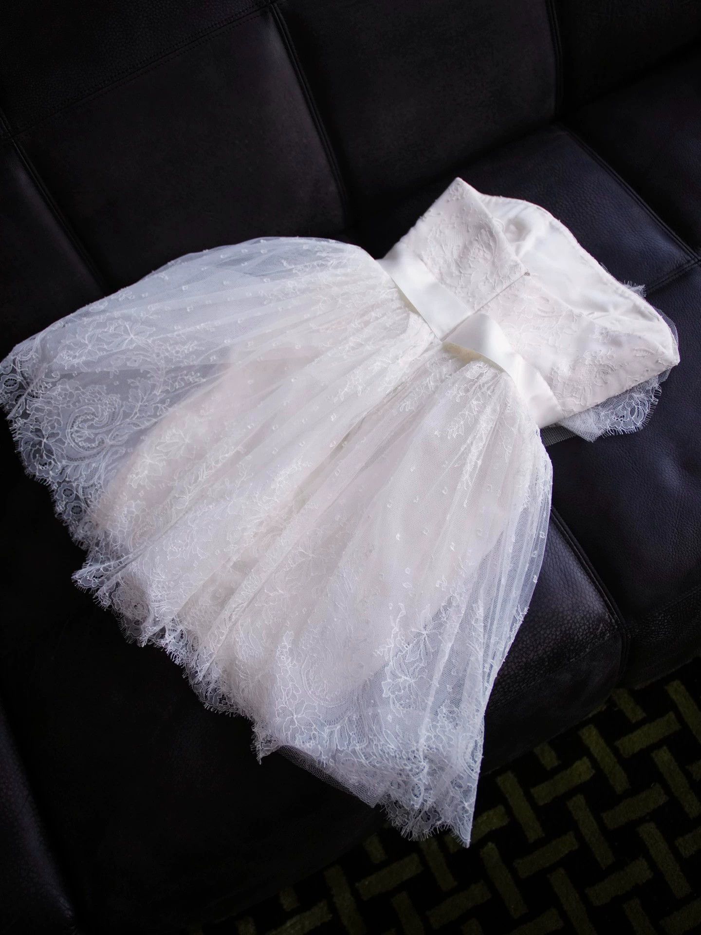 Other Marchesa Women's Strapless Silk White Lace Gown US6 Size M / US 6-8 / IT 42-44 - 4 Thumbnail