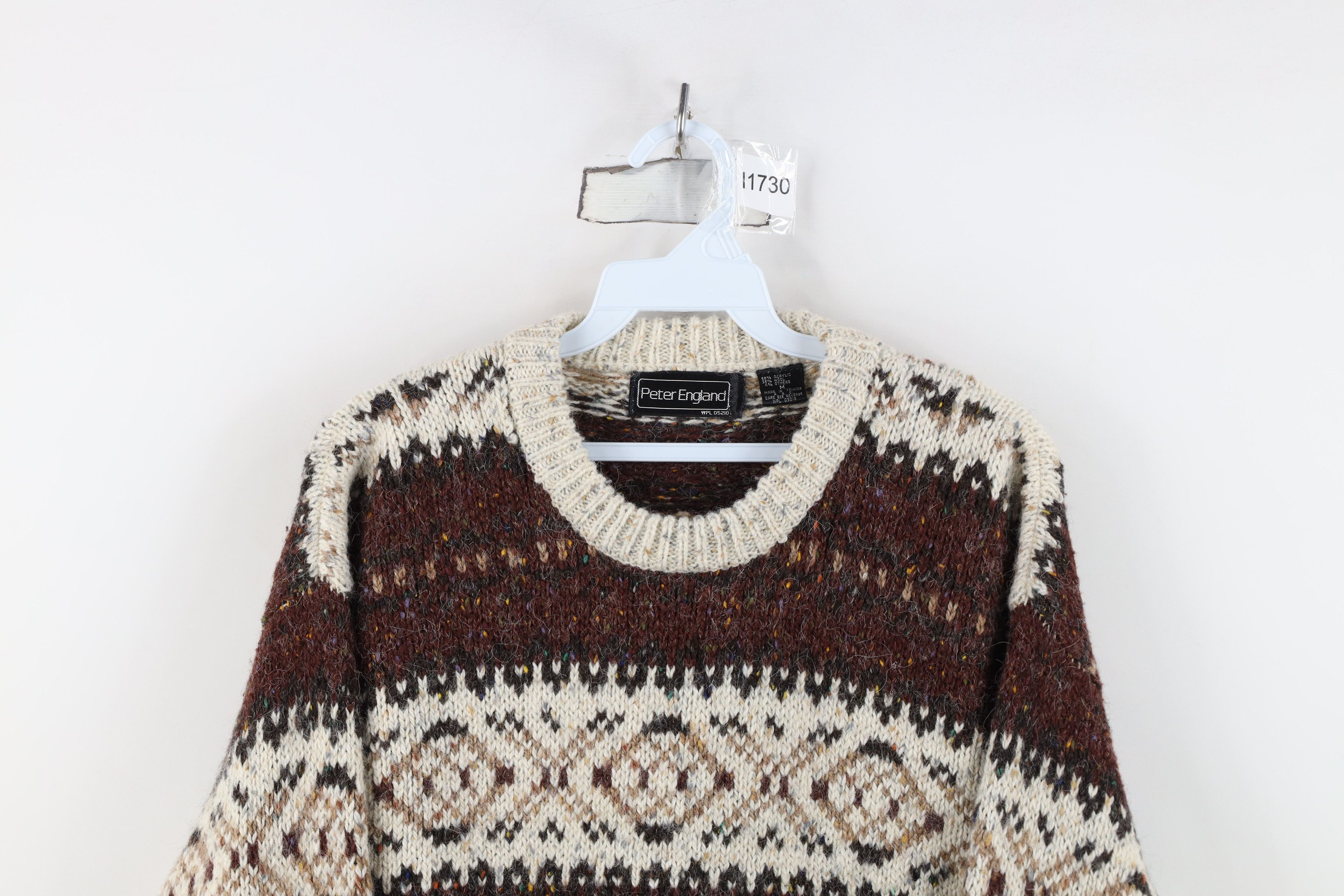 Vintage Vintage 90s Streetwear Wool Blend Knit Fair Isle Sweater Size US M / EU 48-50 / 2 - 2 Thumbnail