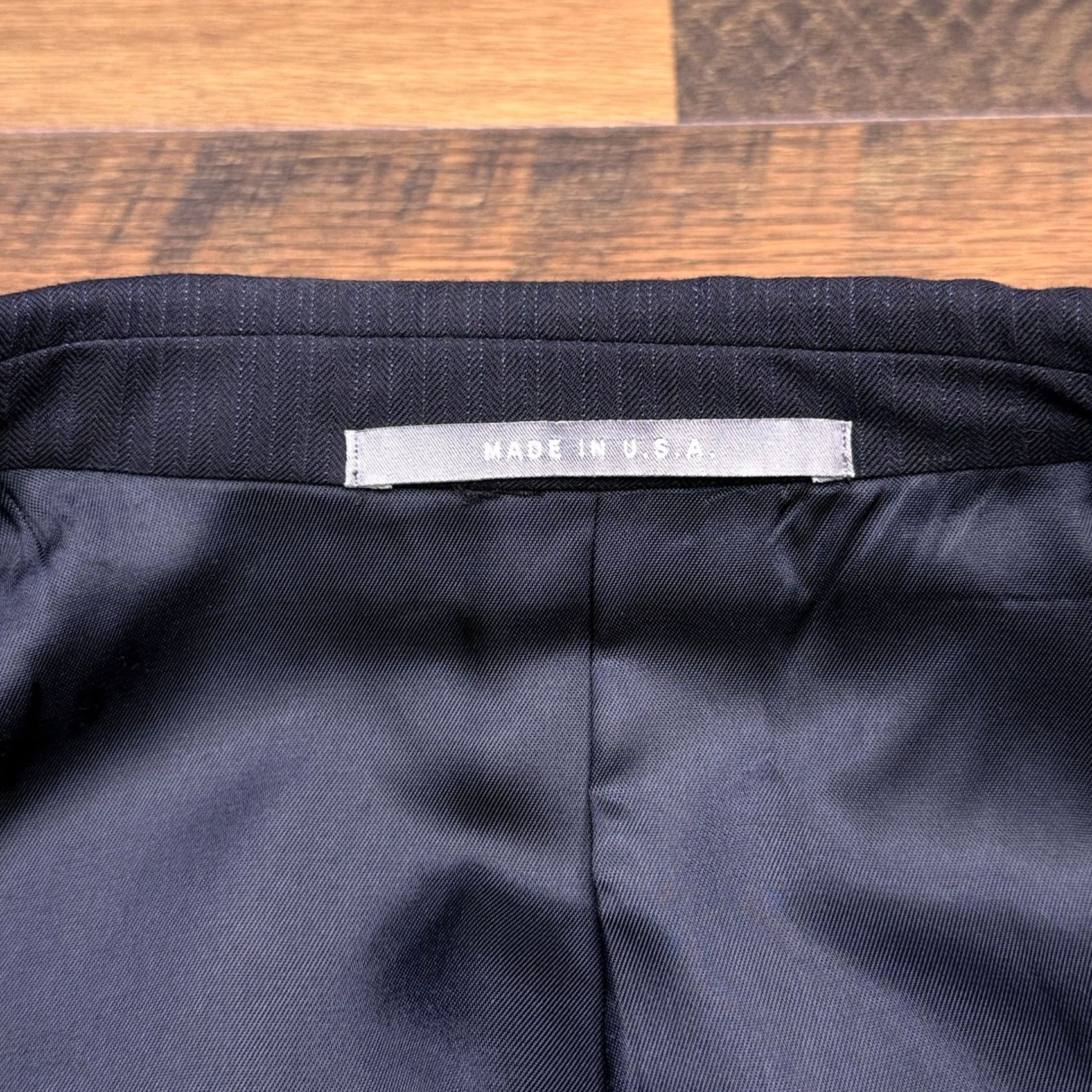 Loro Piana Hickey Freeman Loro Piana Suit Jacket 44 Navy Blue Wool Blazer Size 44R - 4 Thumbnail