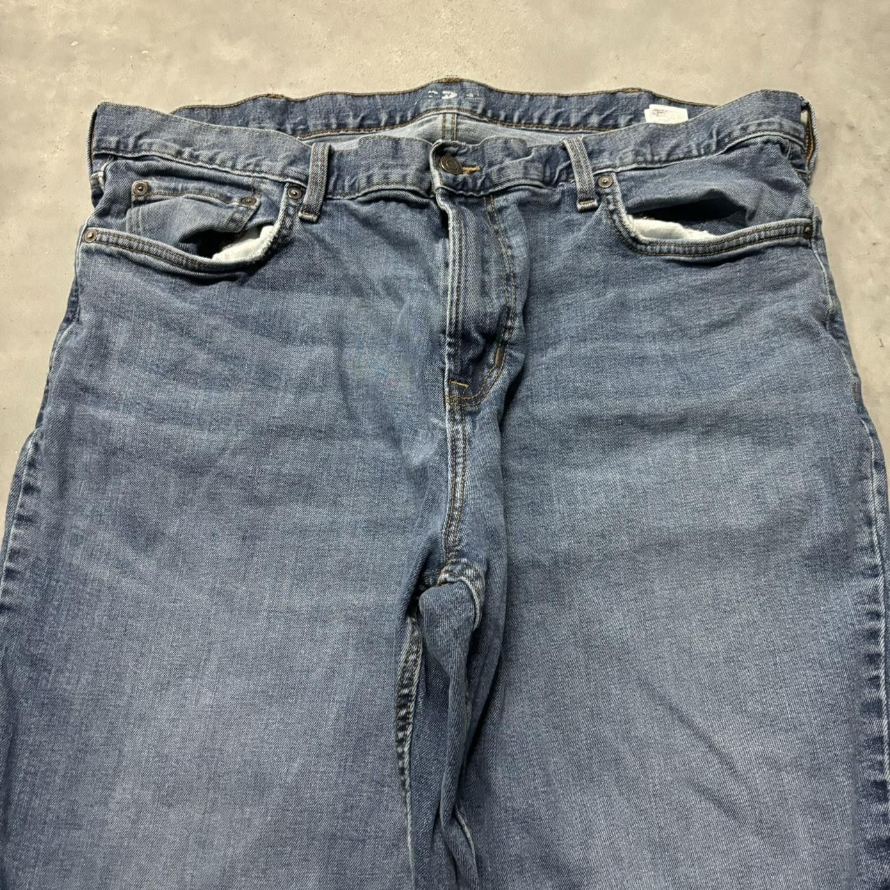 Japanese Brand × Vintage Crazy Vintage Y2K/2000s Baggy Medium Wash Skater Denim Jeans! Size US 42 / EU 58 - 5 Thumbnail