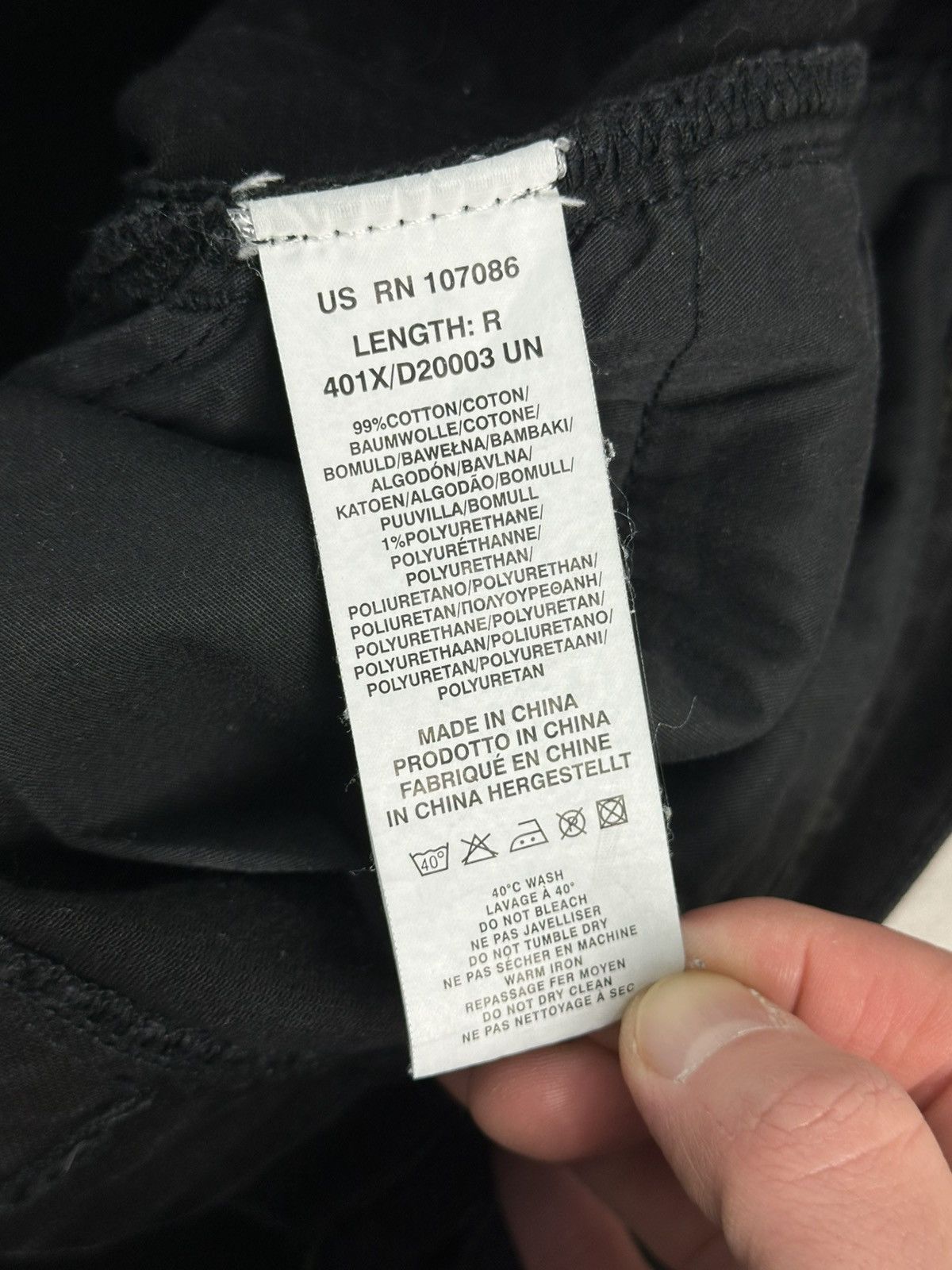 Paul Smith Paul Smith Standard Fit Black Straight Cotton Men’s Jeans Size US 34 / EU 50 - 11 Thumbnail