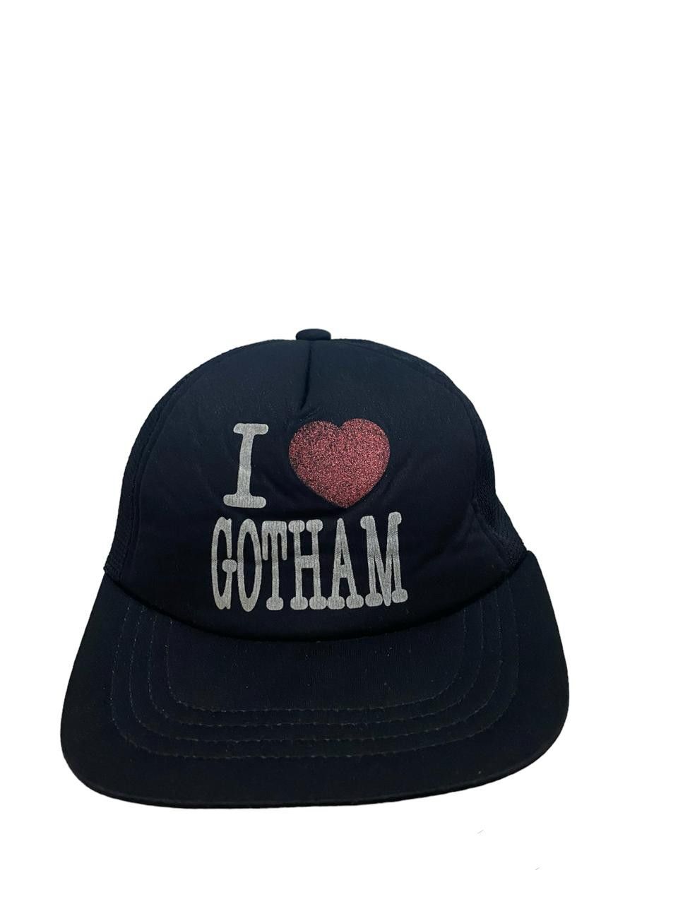 image of Number N Ine Number Nine I Love Gotham Trucker Cap Hat in Black, Men's