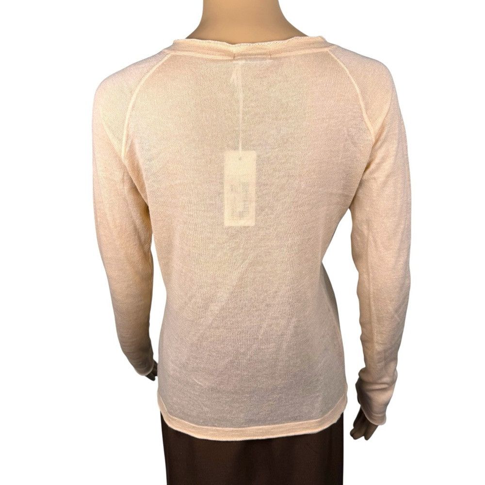 Other NWT New LIAPULL Cotton Cashmere V-Neck Peach Sweater Size S Size S / US 4 / IT 40 - 4 Thumbnail