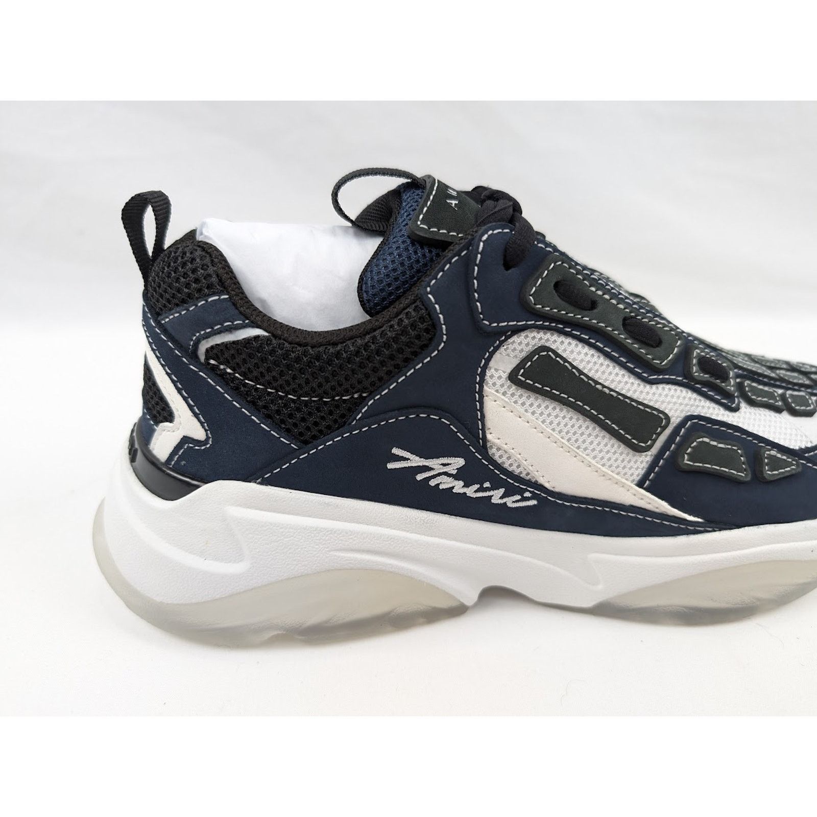 Amiri o1rshd1 Bone Runners Sneakers in Midnight Blue Size US 12 / EU 45 - 4 Thumbnail