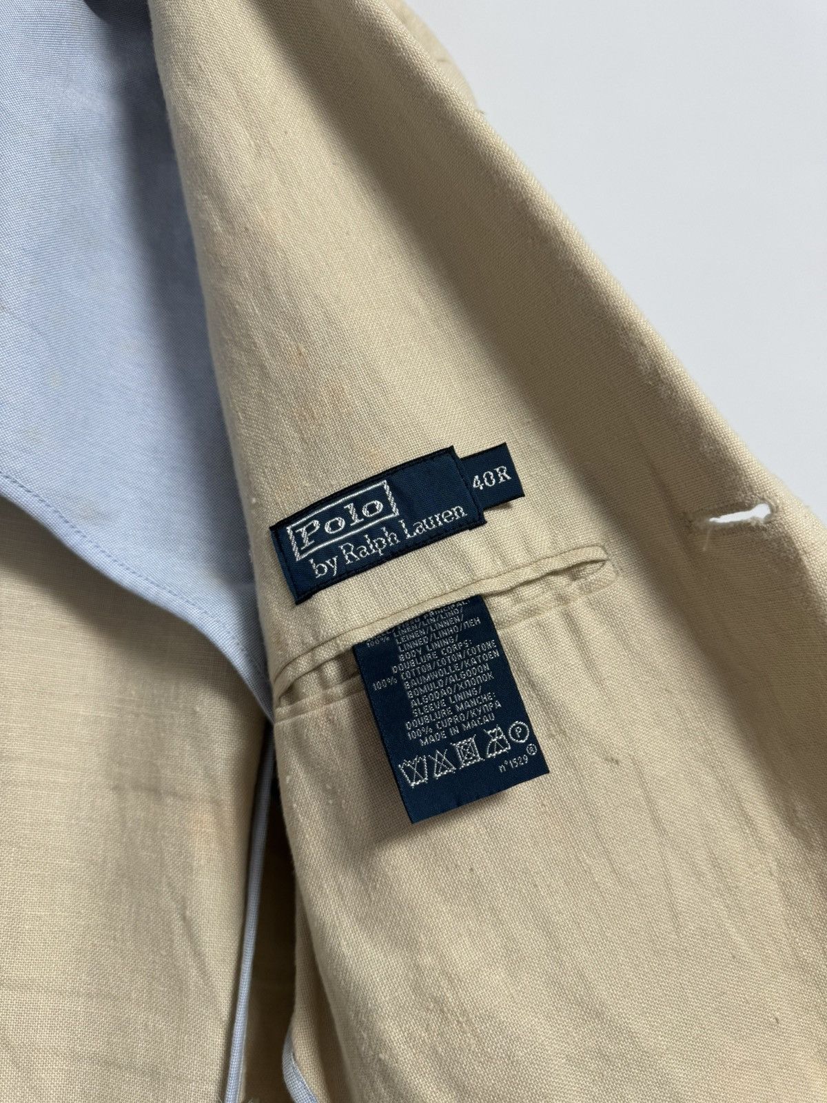 Polo Ralph Lauren Polo Ralph Lauren Blazer Beige Luxury Vintage Size 40R - 15 Thumbnail