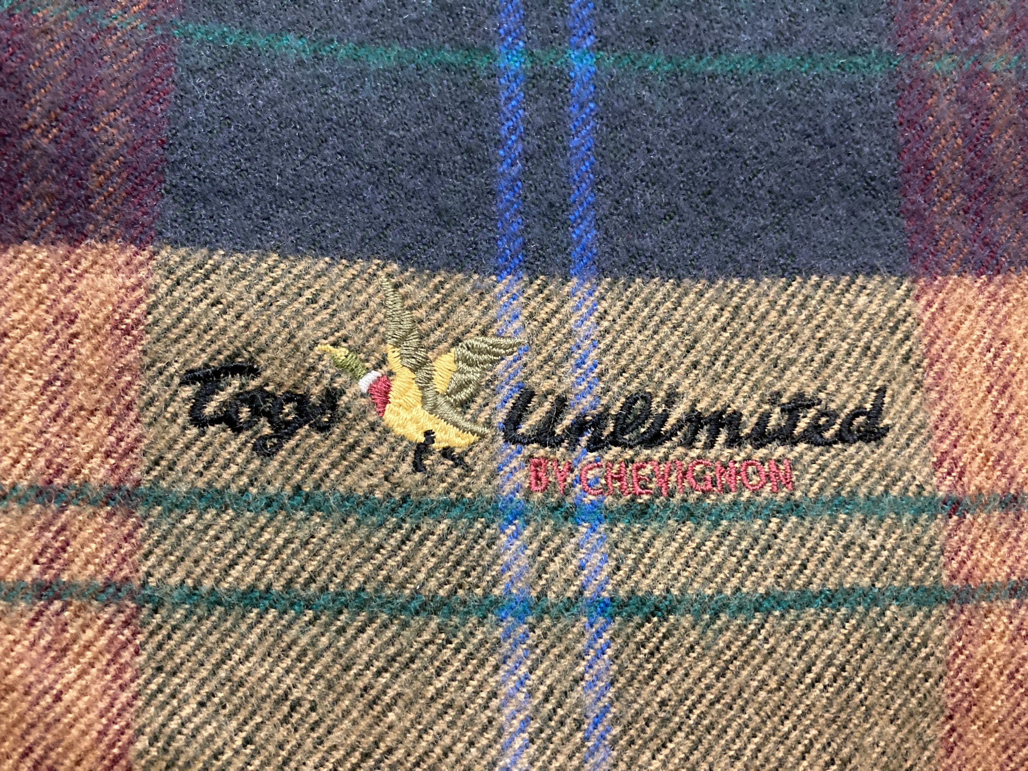 Chevignon Vintage 90s Chevignon By Togs Unlimited Wool Checkered Scarf Size ONE SIZE - 5 Thumbnail