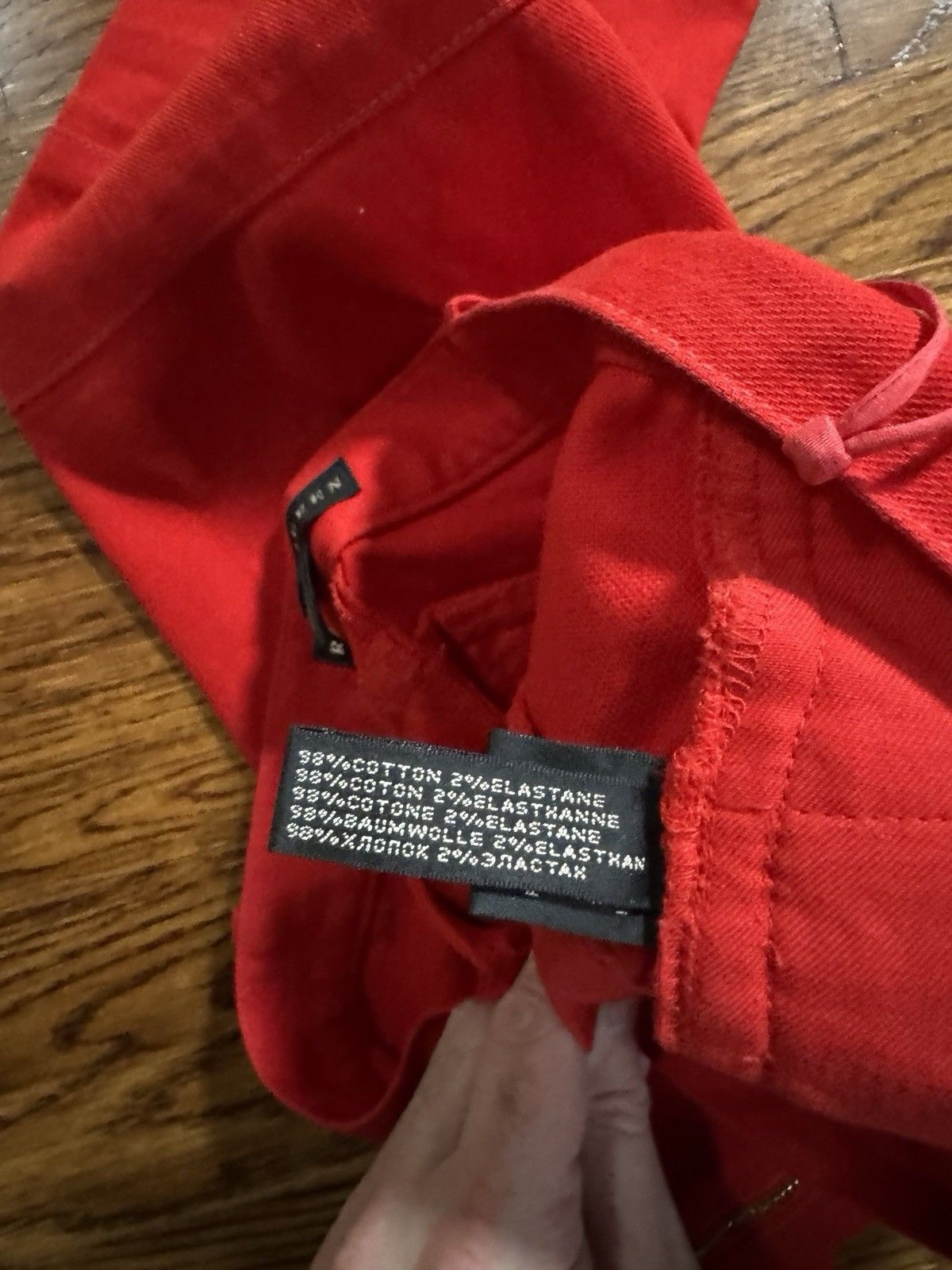 Ralph Lauren Womens Ralph Lauren Black Label Red Moto Biker Jeans Size 28 Size 28" / US 6 / IT 42 - 5 Thumbnail