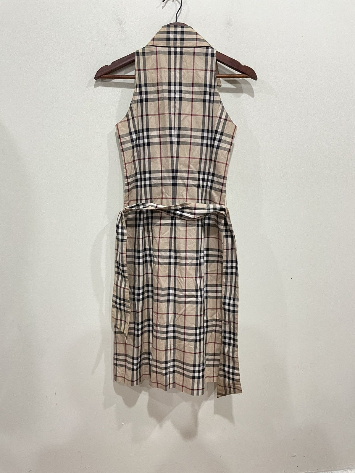 Burberry × Designer × Vintage Burberry Novacheck Sleeveless Dress Size XS / US 0-2 / IT 36-38 - 2 Thumbnail