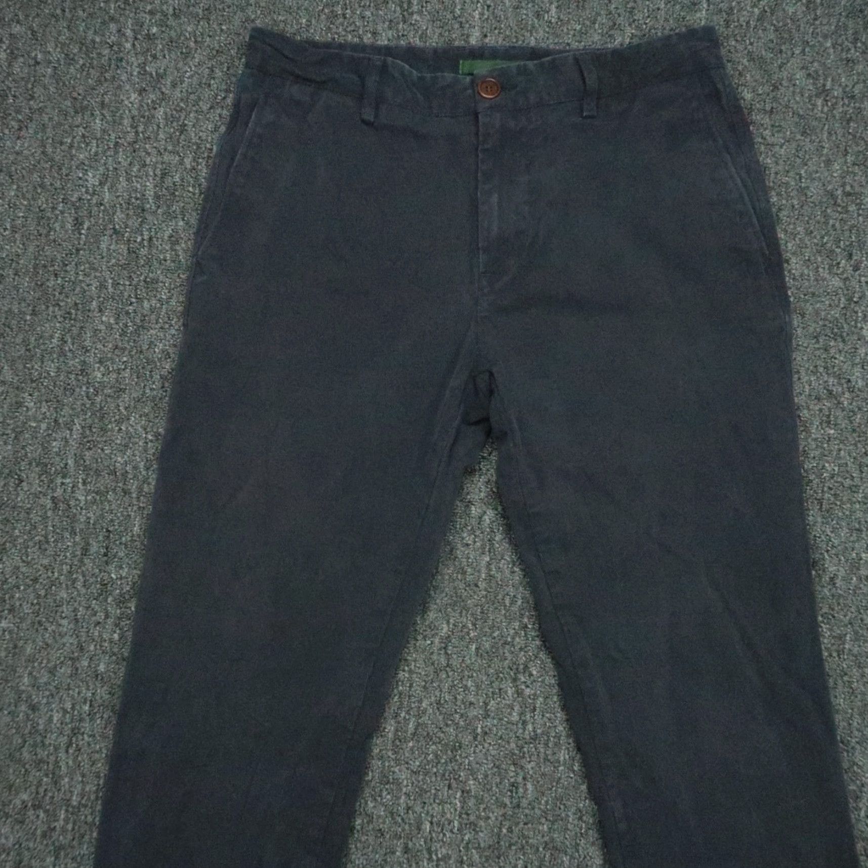Lacoste Vintage Lacoste Men's Pants 30x32 Blue Cotton Regular Fit Flat Front Straight Trousers Size US 30 / EU 46 - 2 Thumbnail