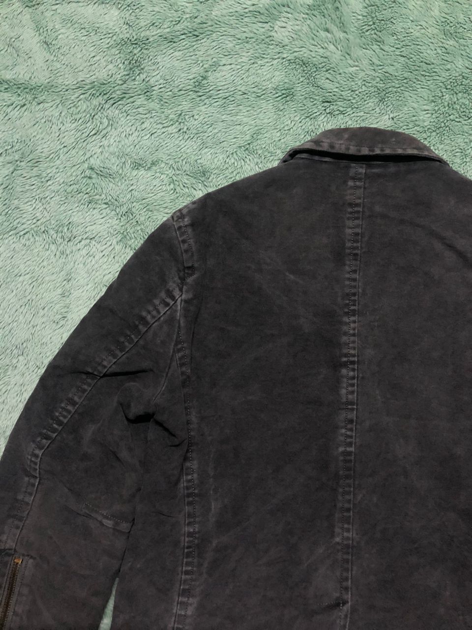 If Six Was Nine × United Colors Of Benetton UNITED COLORS OF BENETTON STONE WASH BLAZER ZIPPER JACKET Size US M / EU 48-50 / 2 - 11 Thumbnail