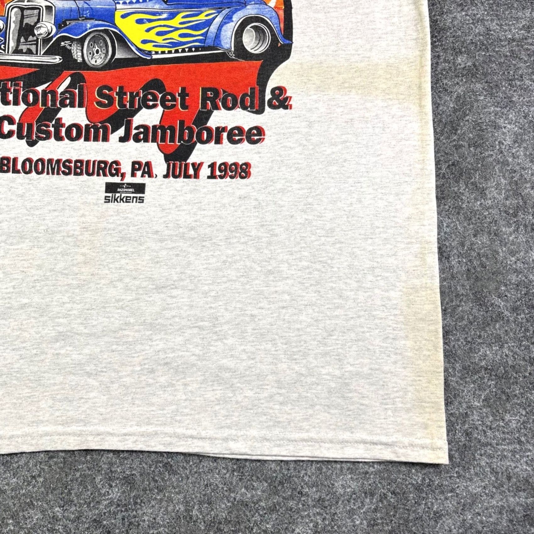 Fruit Of The Loom VINTAGE Keystone National Street Rod Jamboree T-Shirt Gray L 1990s Mens Rockabilly Graphic Tee Size US L / EU 52-54 / 3 - 6 Thumbnail