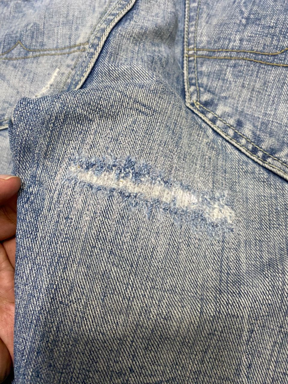 Polo Ralph Lauren Vintage 90s Ralph Lauren Slim Skinny Distressed Denim Size US 31 - 15 Thumbnail