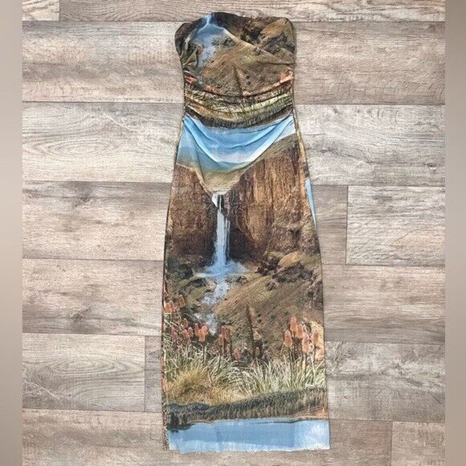 Zara ZARA Strapless Print Fitted Dress NWT Size S Size S / US 4 / IT 40 - 22 Thumbnail