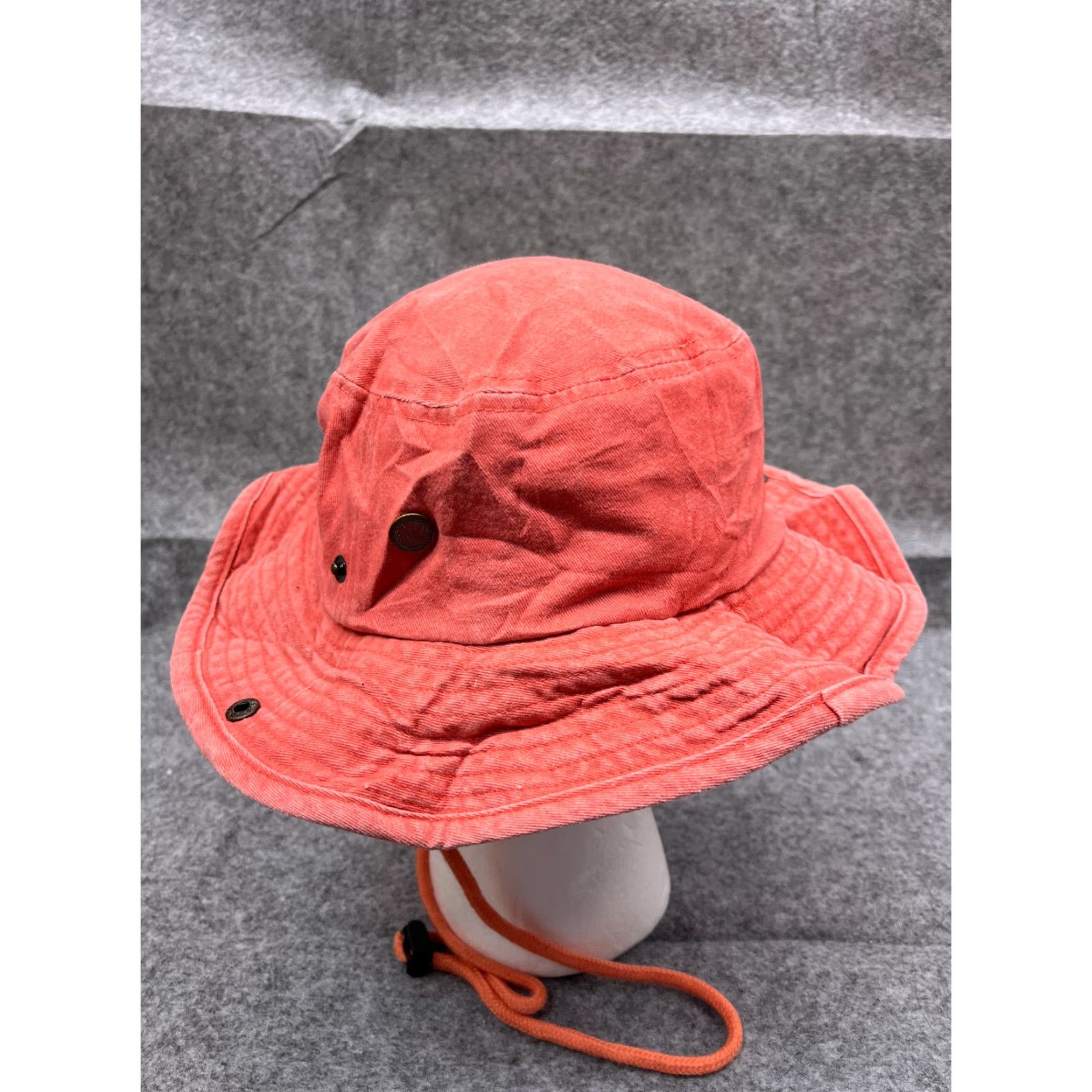 Vintage Lucky 7 Hat Bucket Adult M Red Cotton Fish Hiking Camping Logo 90s None Mens Size ONE SIZE - 5 Thumbnail