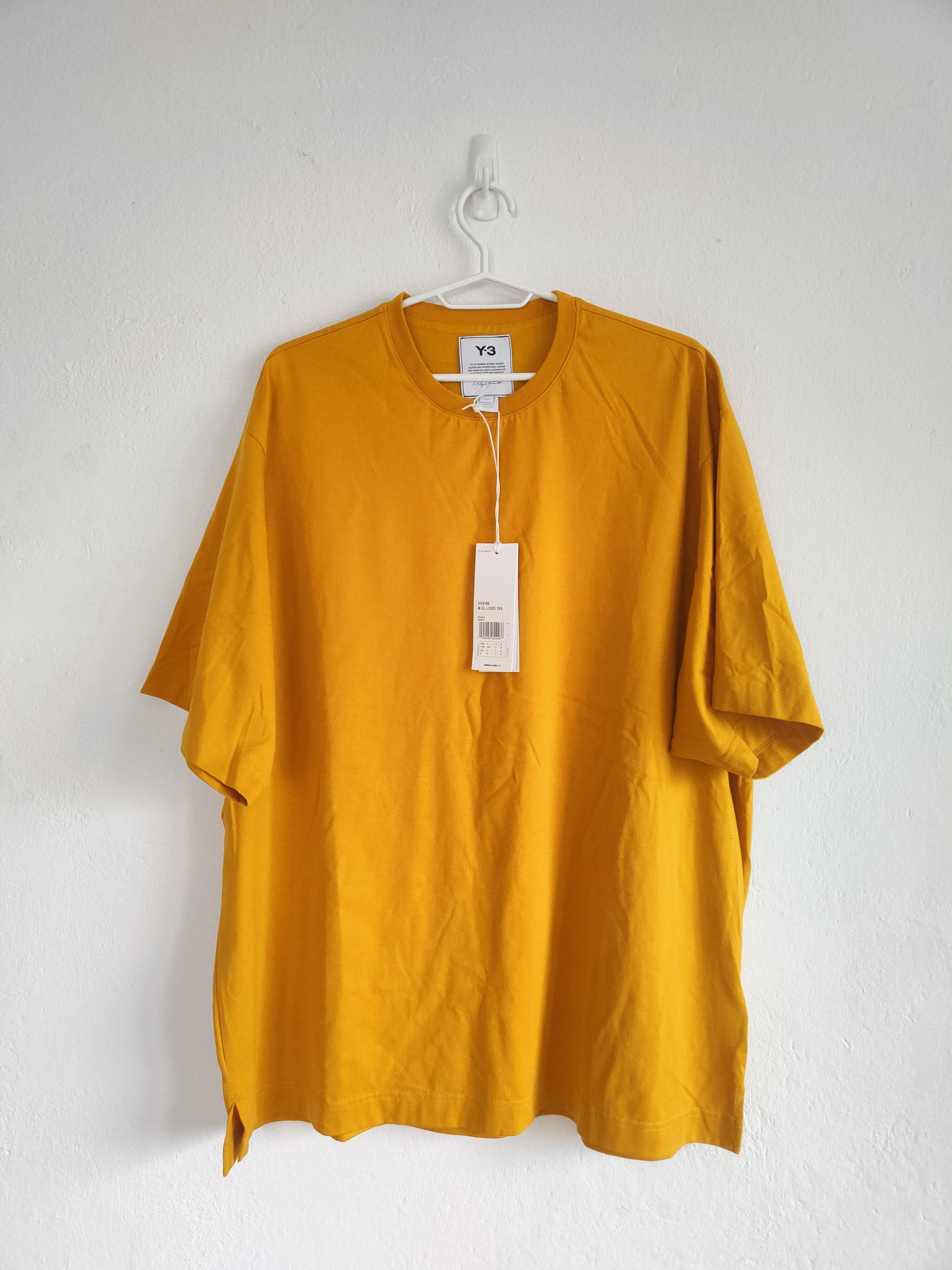image of Adidas Y3 Classic Offset Logo Short Sleeve Tee in Craft Gold, Men's (Size Medium)