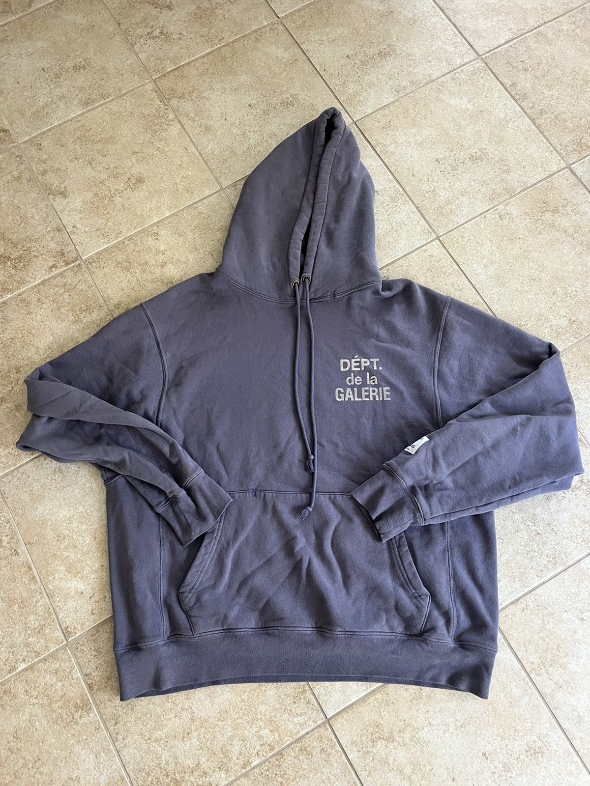 image of Gallery Dept. Hoodie Size XL in Blue, Men's