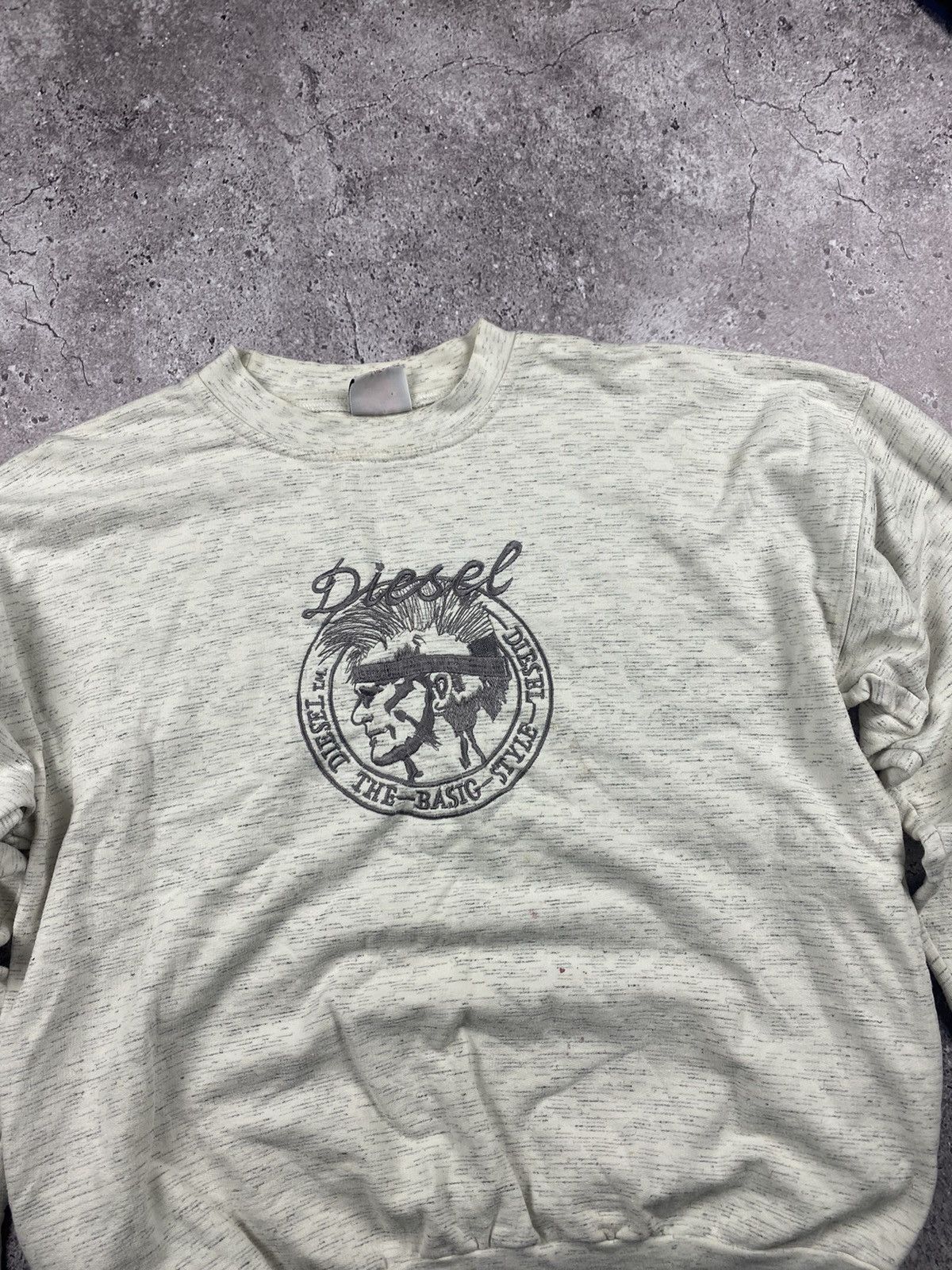 Diesel × Vintage 80s Diesel Punk Face Vintage Oversized Retro Sweatshirt Size US M / EU 48-50 / 2 - 2 Thumbnail