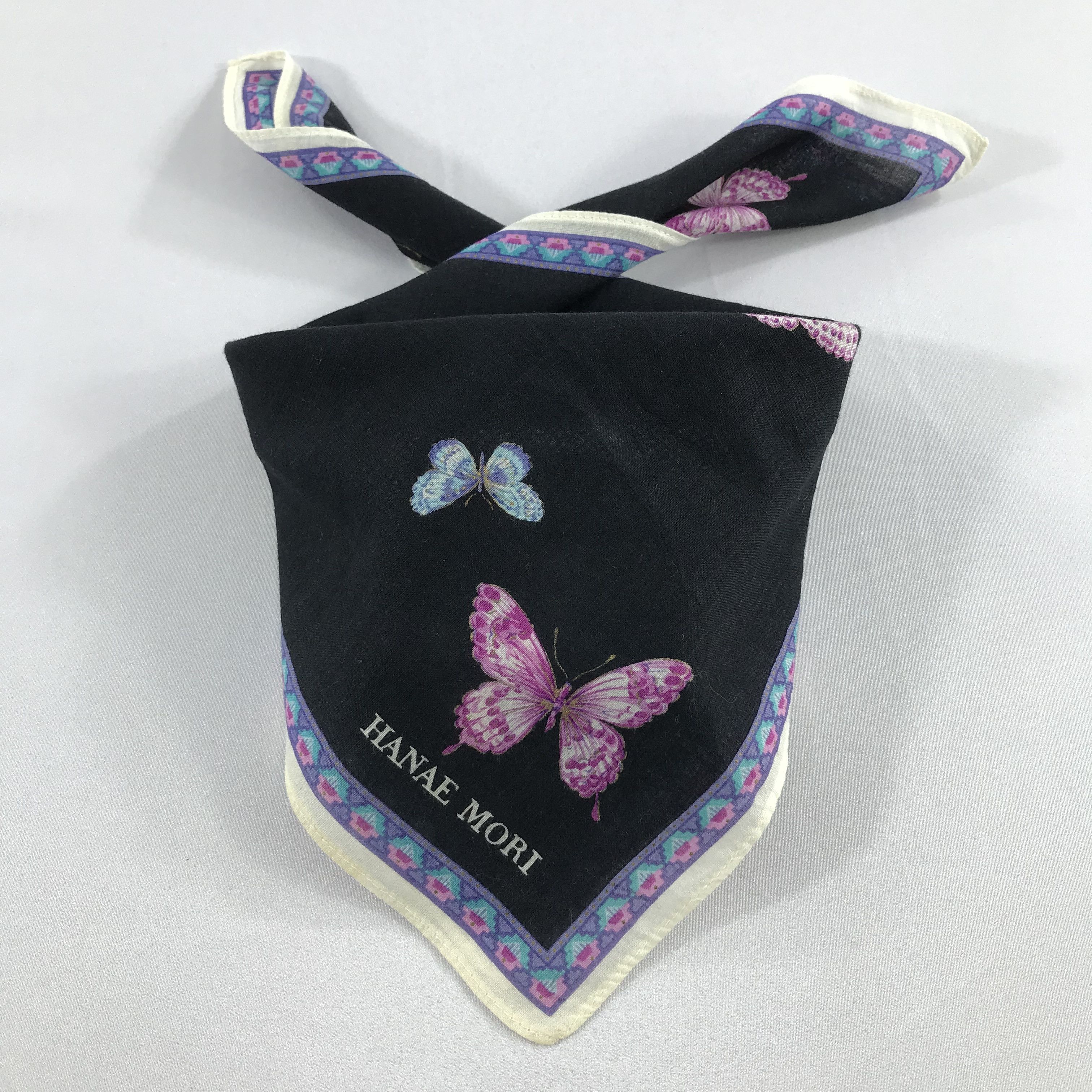 Hanae Mori × Vintage Hanae Mori Bandana / Handkerchief / Neckerchief - S2115 Size ONE SIZE - 3 Thumbnail