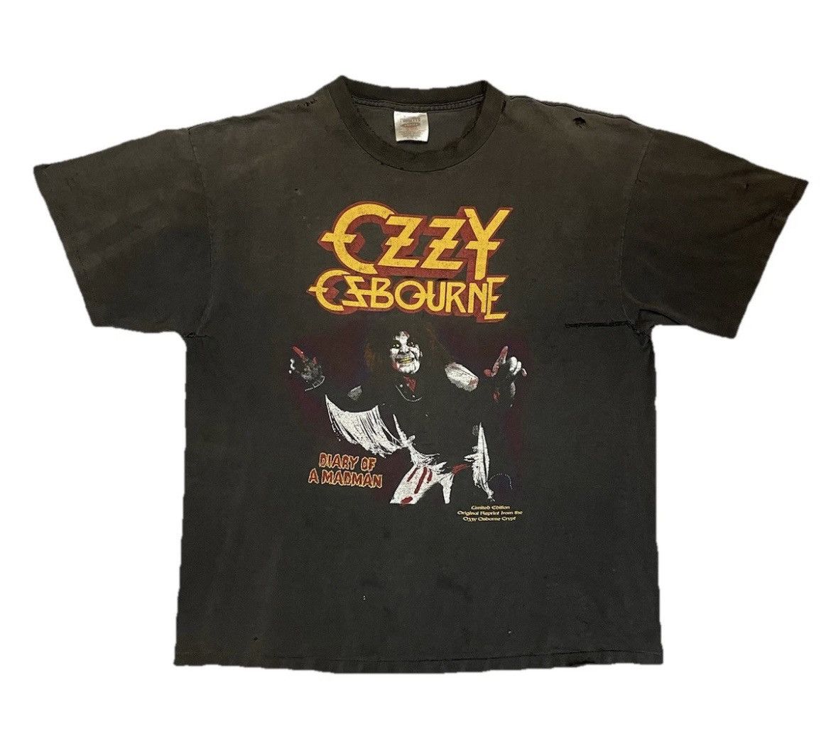 Ozzy Osbourne Vintage Ozzy Osbourne Diary Of A Madman XL Thrashed Faded Size US XL / EU 56 / 4 - 1 Thumbnail