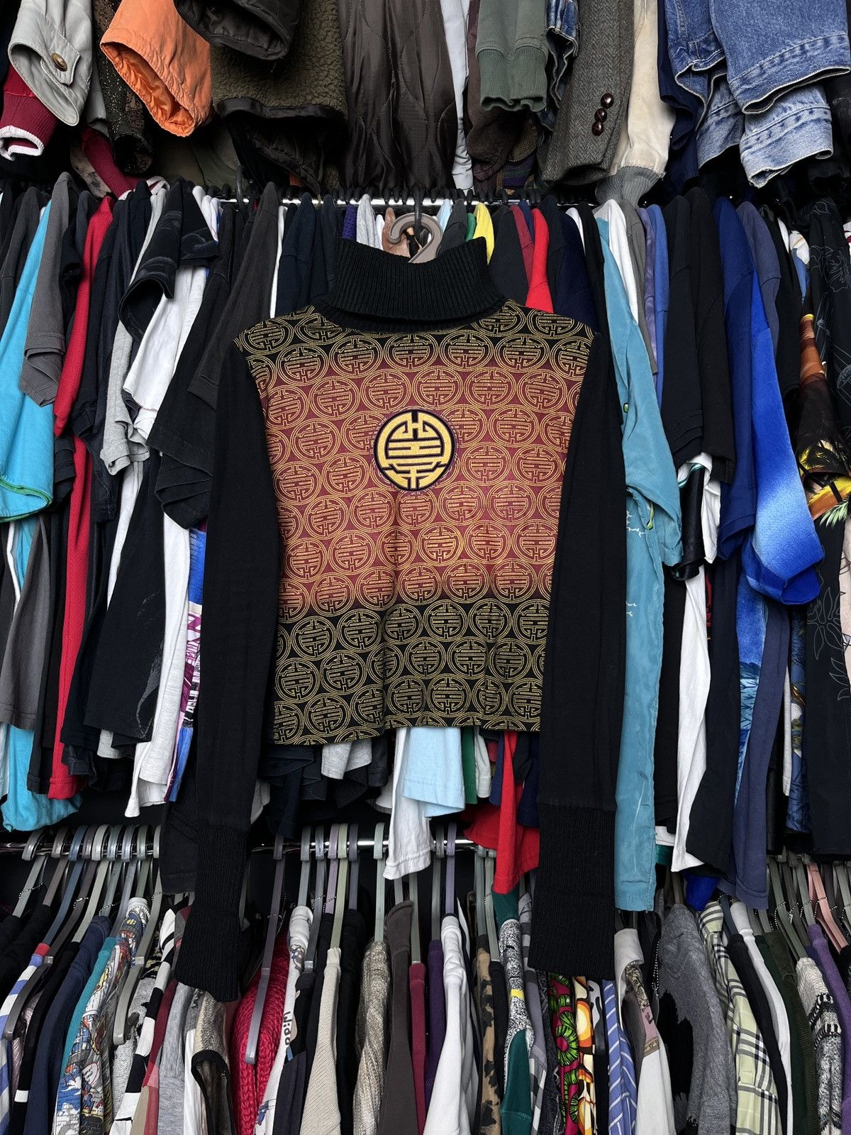 DKNY × Vintage 00s DONNA KARREN AMAZING TURTLE NECK KNITTED SWEATER - 1354 Size M / US 6-8 / IT 42-44 - 3 Thumbnail