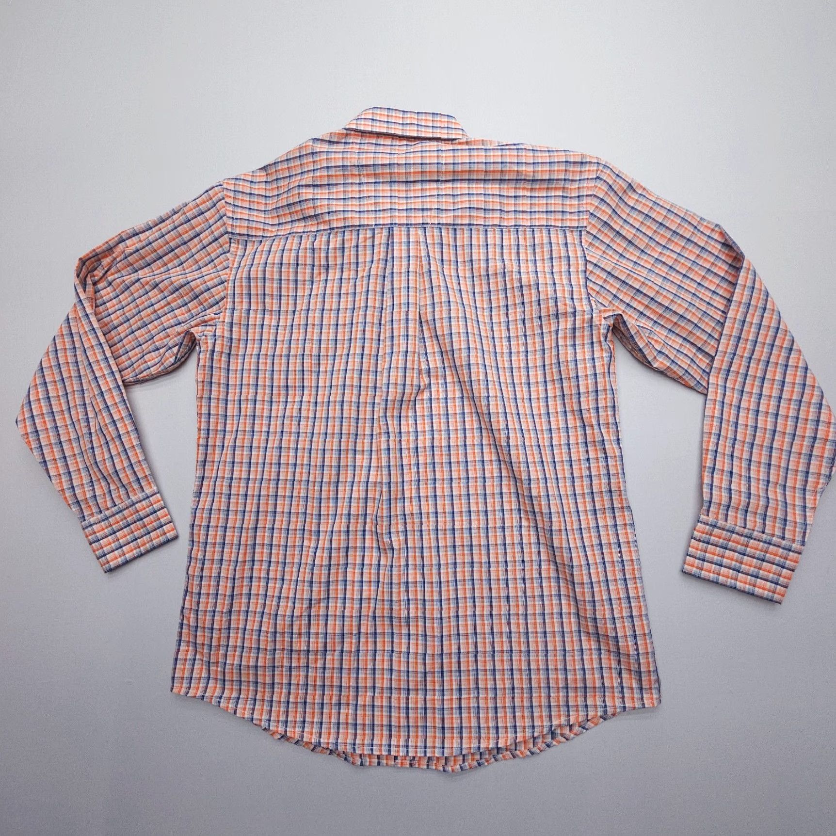 Wrangler Wrangler Button-Down Shirt Mens Medium Plaid Western Long Sleeve Workwear Orange Cotton Blend Button-Up Casual Mens Shirt Size US M / EU 48-50 / 2 - 2 Thumbnail