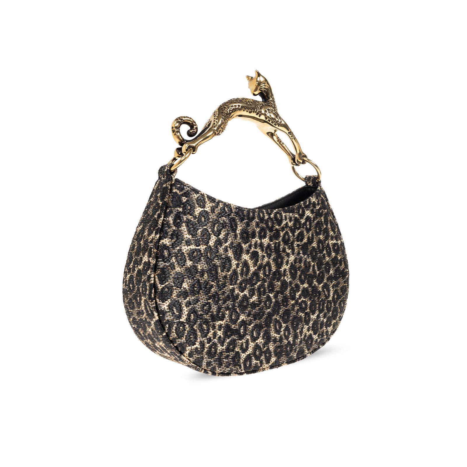 Lanvin LANVIN Cat Hobo Leopard Top Handle Bag New Size ONE SIZE - 3 Thumbnail